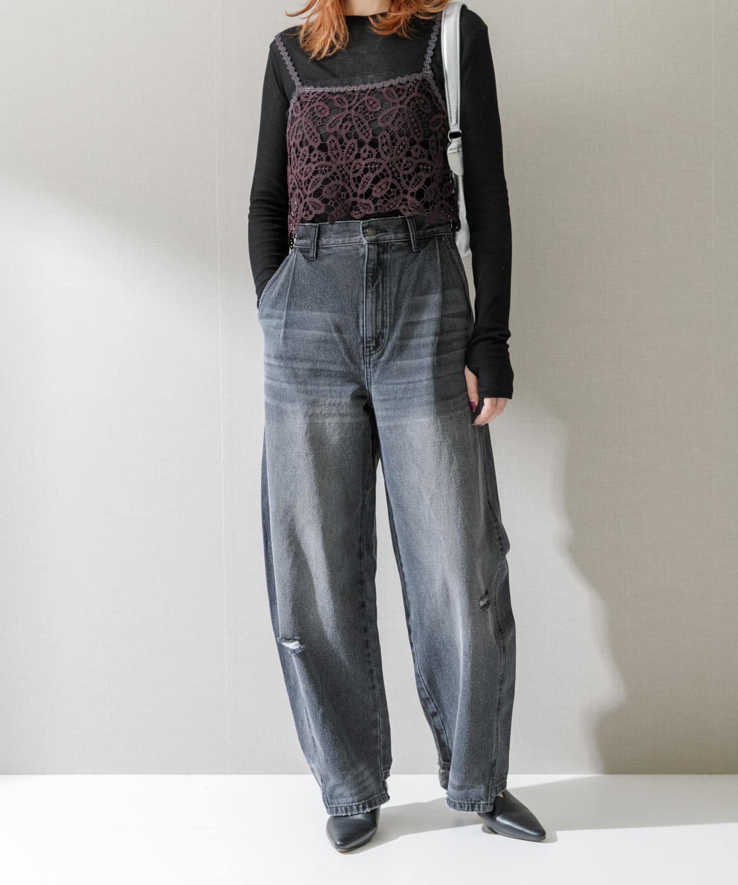 YENN CURVED SEAM DENIM PANTS(36 GRAY): ボトム｜URBAN RESEARCH公式