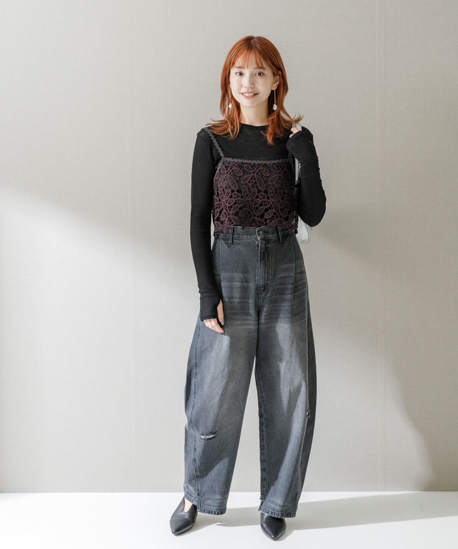 YENN CURVED SEAM DENIM PANTS(36 GRAY): ボトム｜URBAN RESEARCH公式