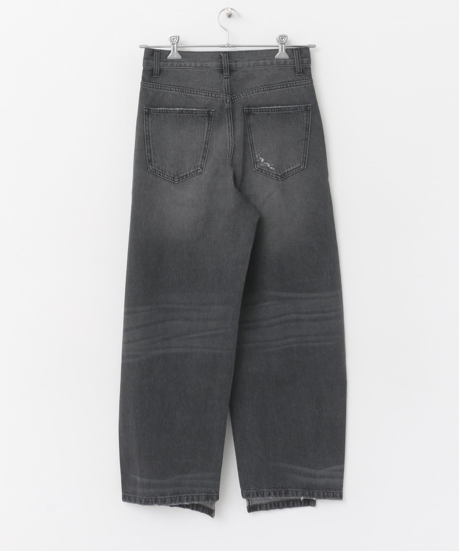 YENN　CURVED SEAM DENIM PANTS GRAY 36