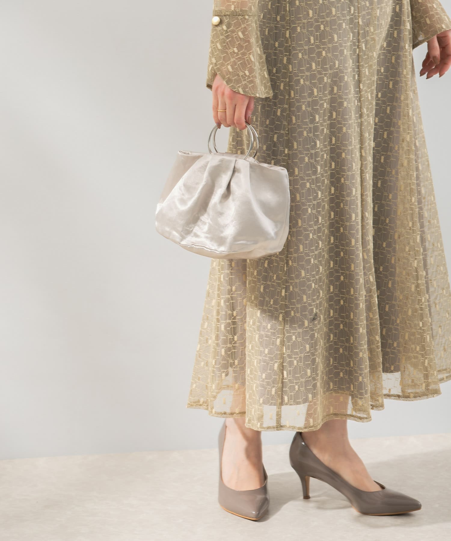 kaene　リングハンドルバッグ beige FREE