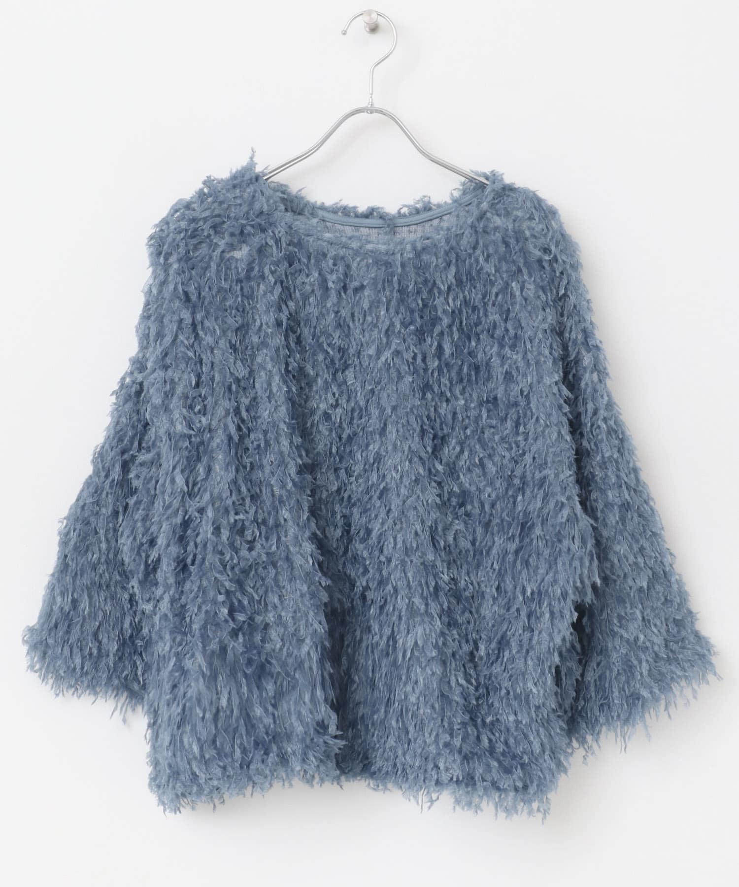 CHIGNON　フェザーフリンジTシャツ BLUE FREE