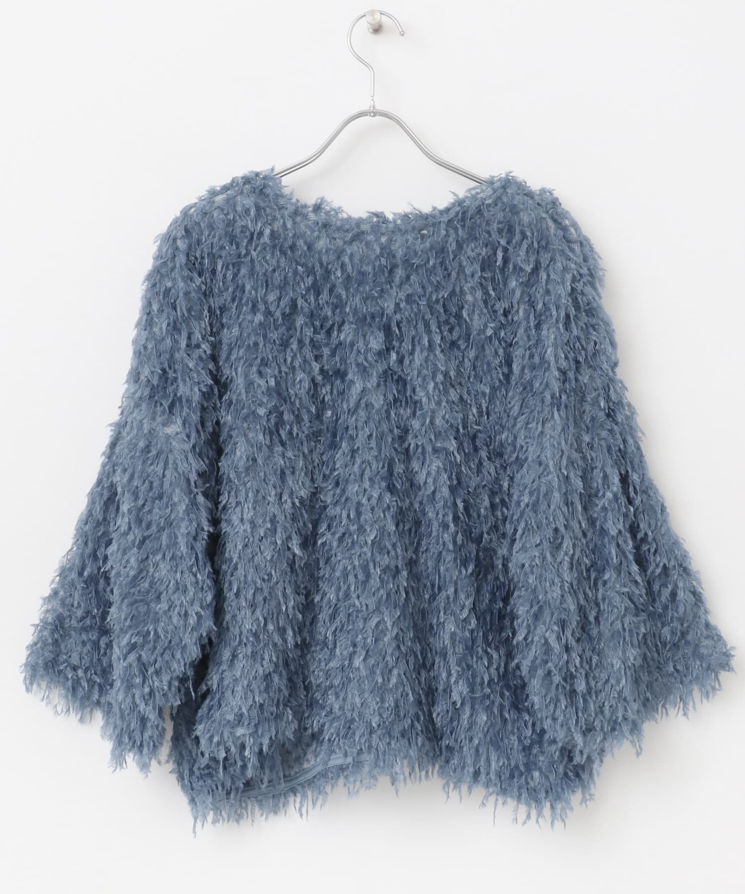 CHIGNON　フェザーフリンジTシャツ BLUE FREE