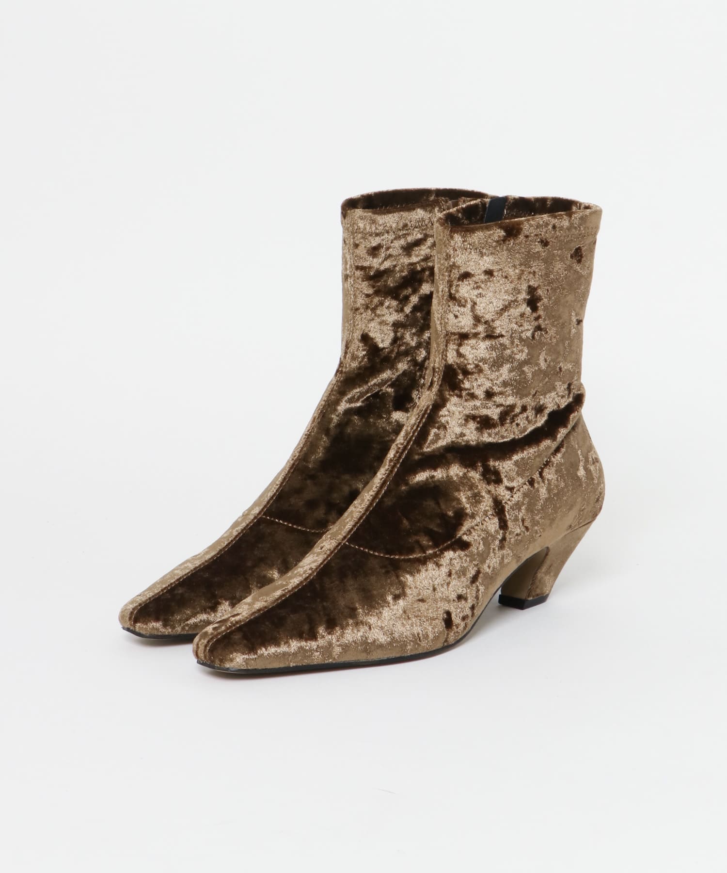 LE VERNIS　Velor stretch boots ブラウン 23.5