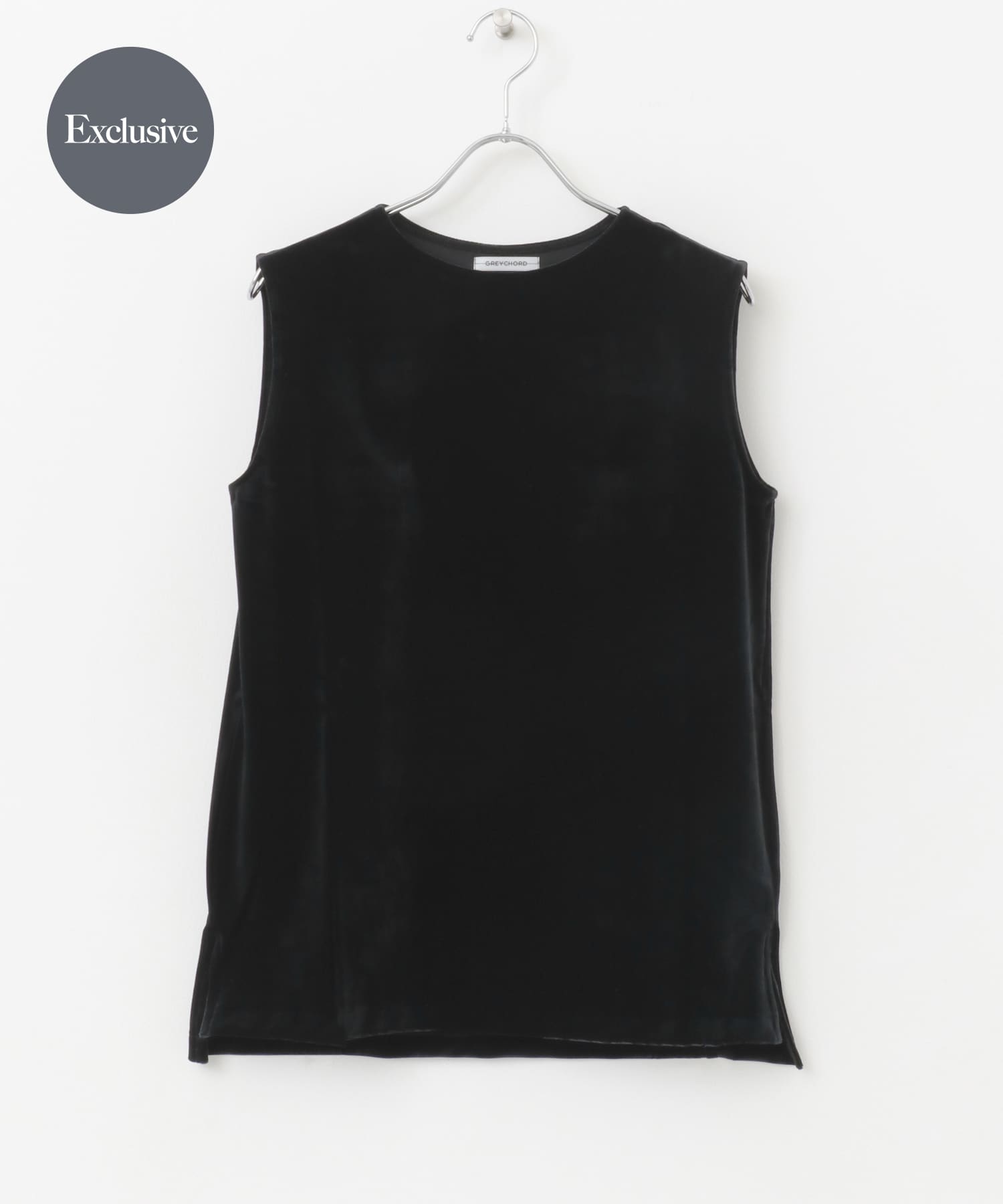 『別注』GREYCHORD×ROSSO　ROAベロアノースリーブ BLACK 1