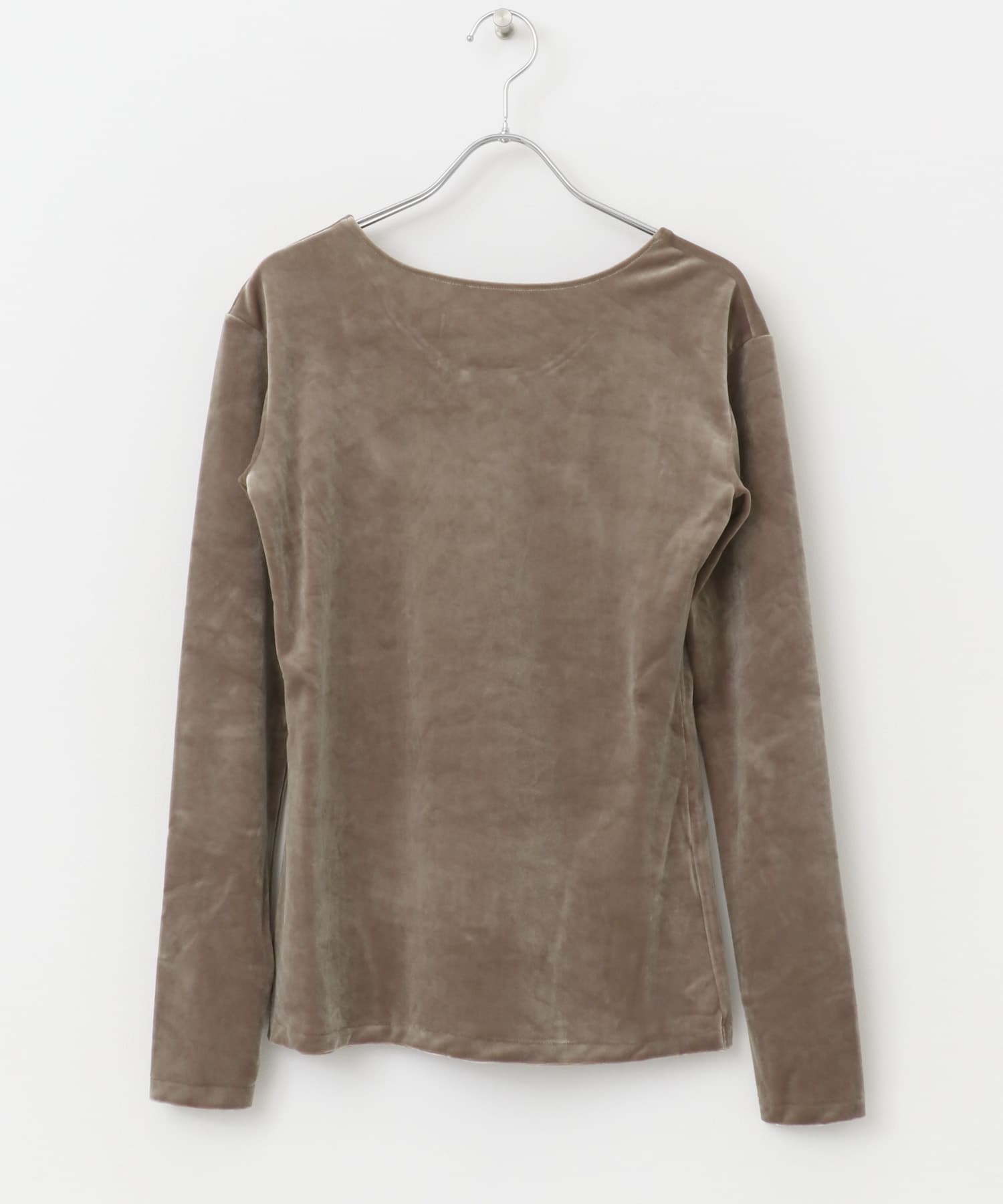 『別注』GREYCHORD×ROSSO　MIRAベロアカットソー FAWN GREY 1