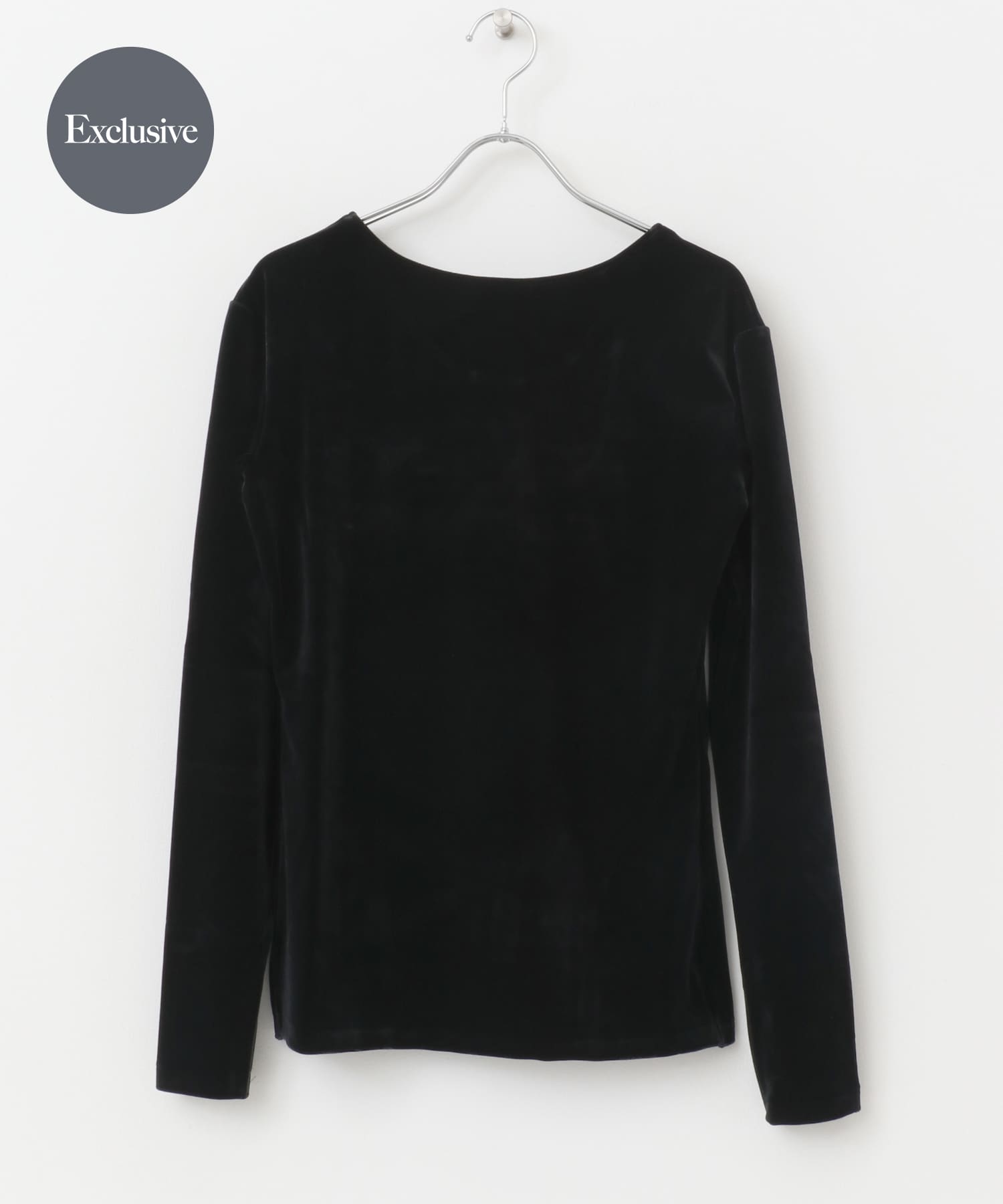 『別注』GREYCHORD×ROSSO　MIRAベロアカットソー BLACK 1