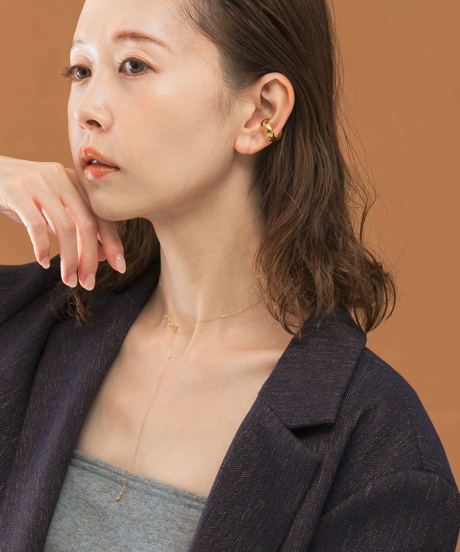 Favorible　2WAY bar necklace GOLD FREE