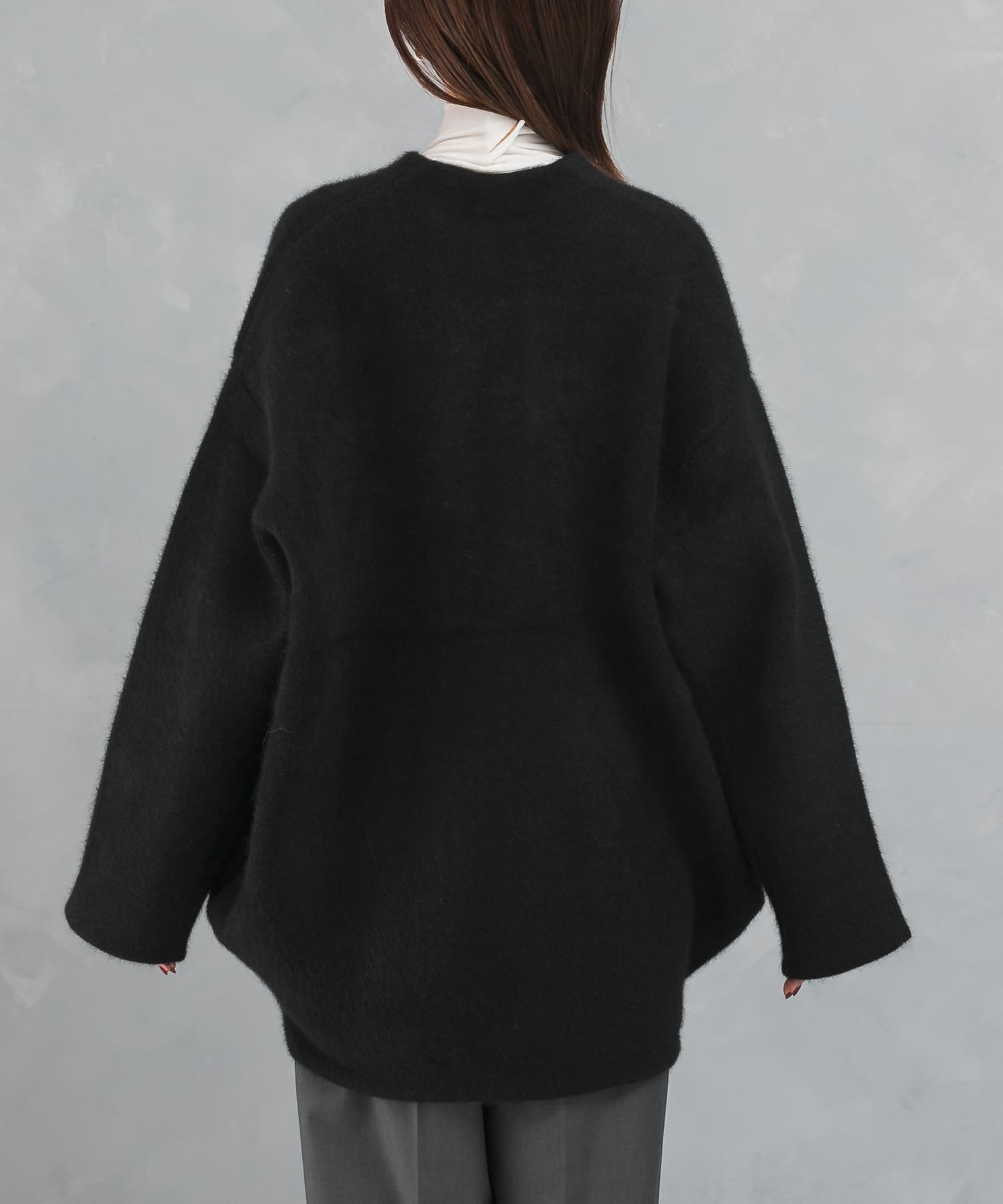 ELENDEEK BASIC CN RACCOON MIX CARDIGAN(1 BLK): トップス｜URBAN