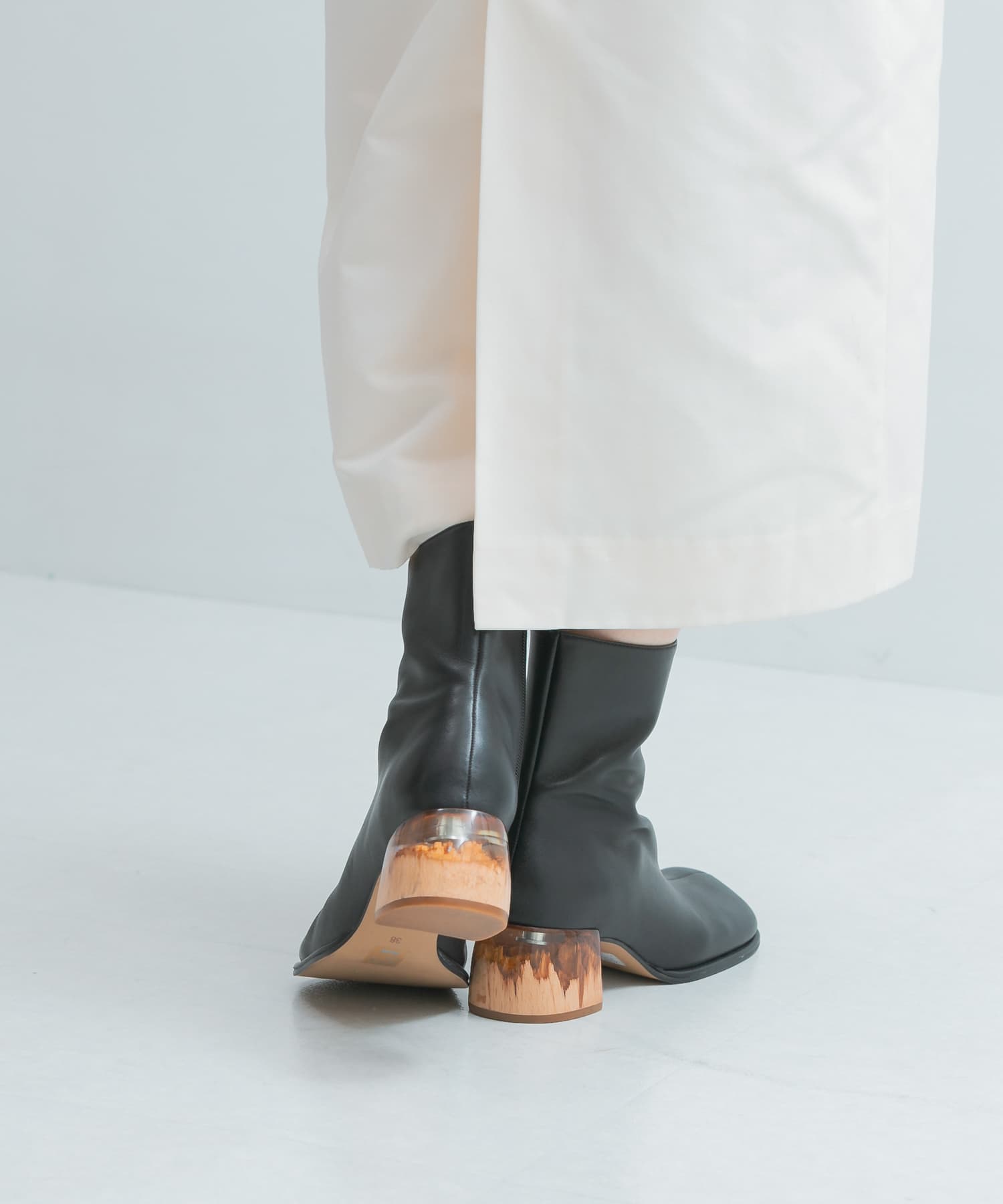 ALM.　ADELA LEATHER BOOTS BLACK 36