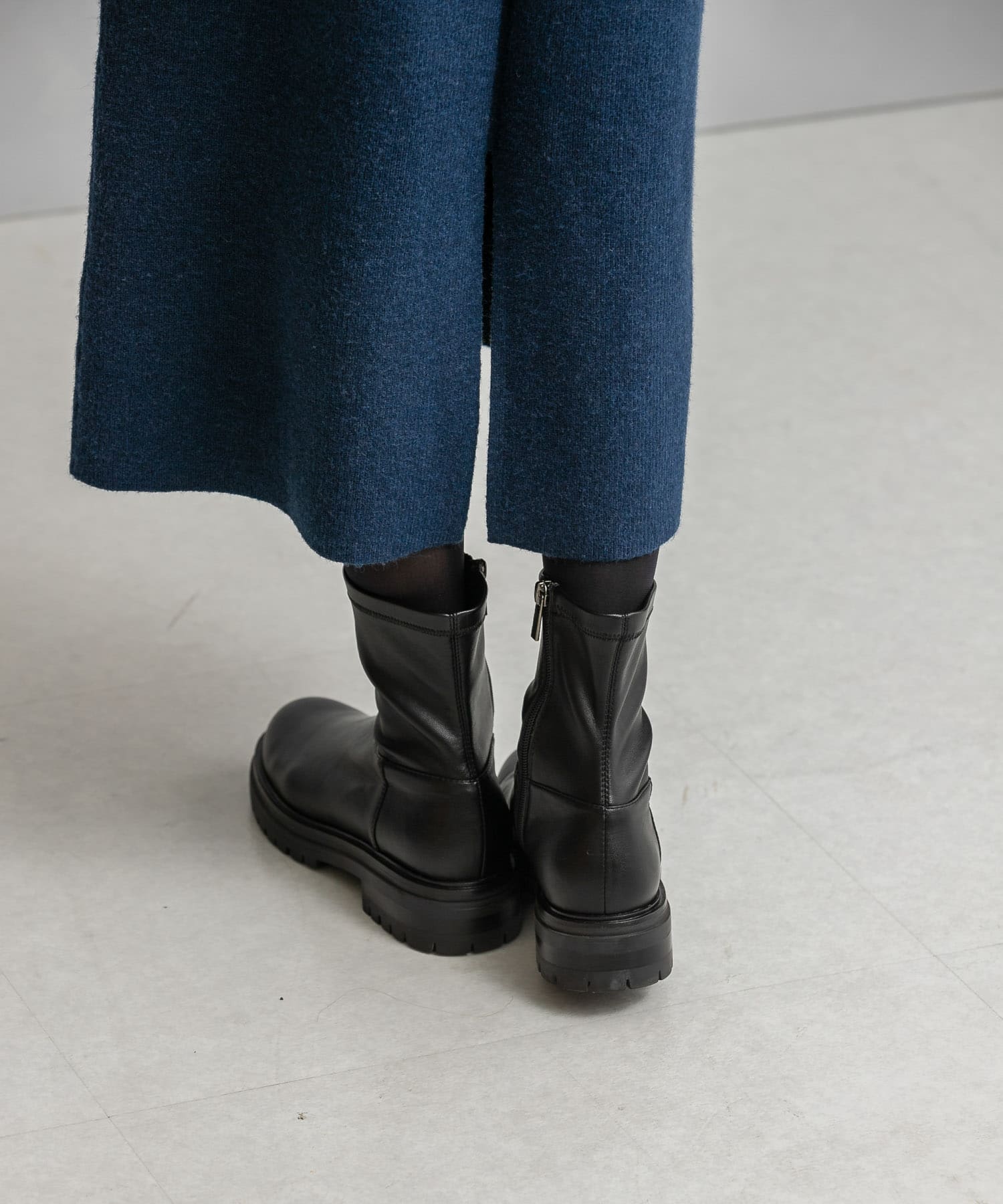 Mollini　ストレッチショートブーツ BLACK 36