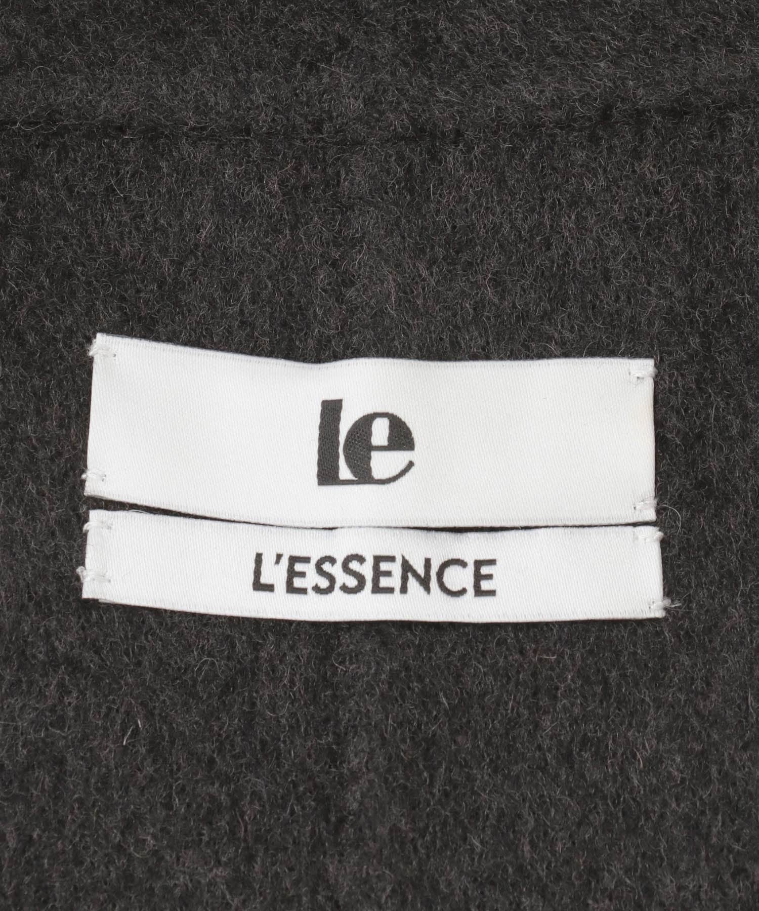 le　WOOL MUFFLER HANDMADE CAPE CHACOAL FREE