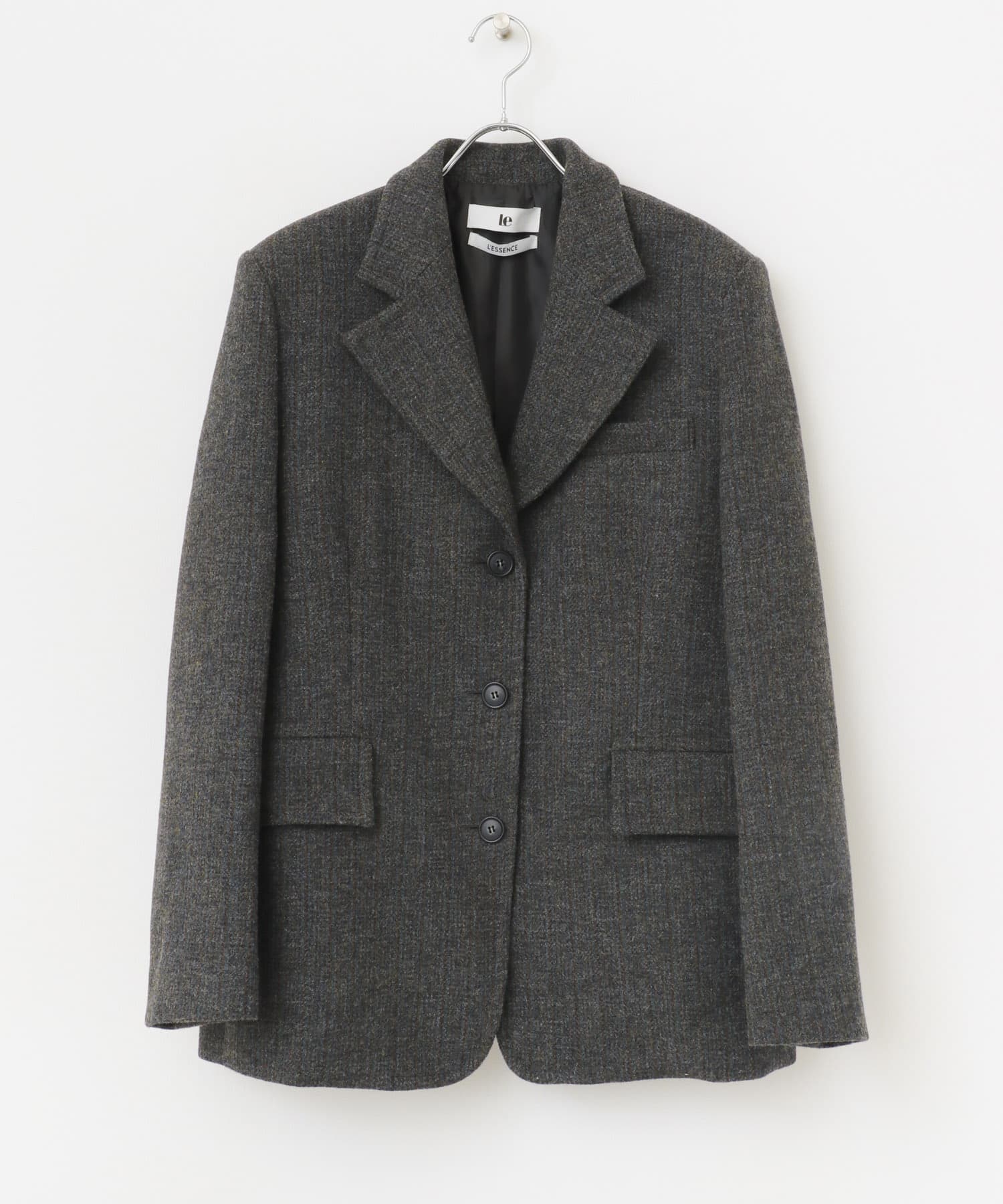 le　WOOL MULTICOLOR BLAZER CHACOAL FREE