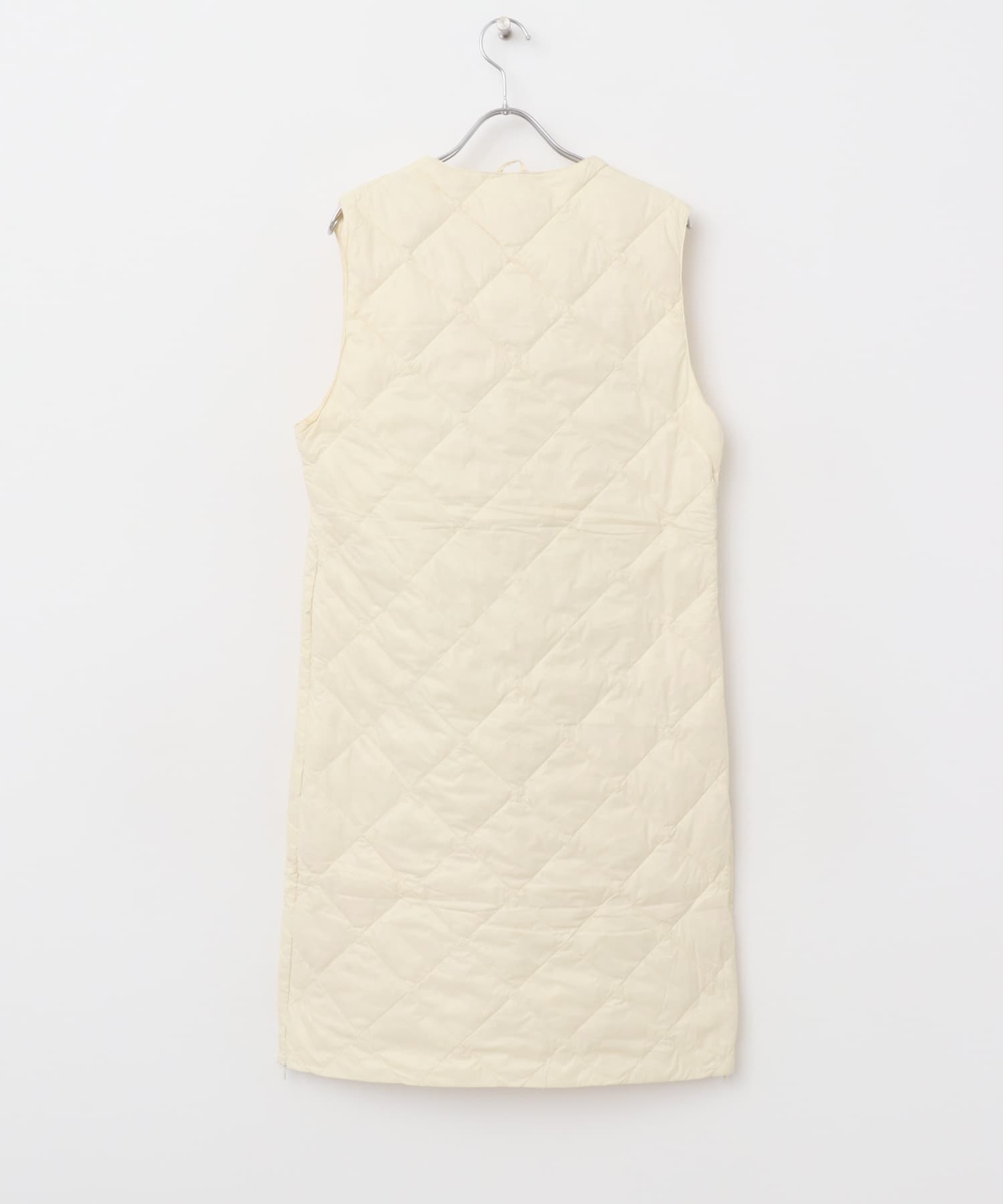 TAION　VNECK LONG DOWN GILET OFFWHITE M