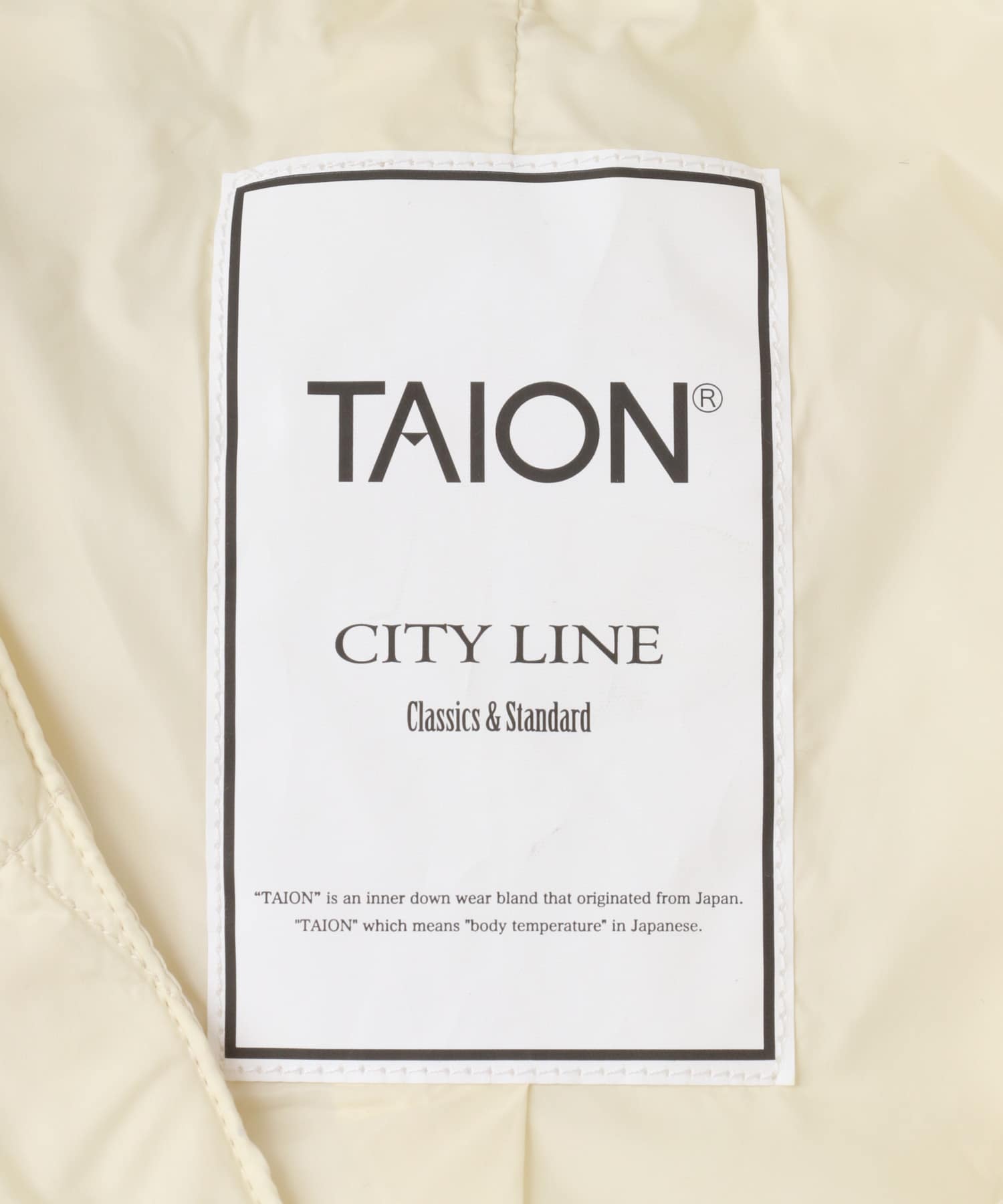 TAION　VNECK LONG DOWN GILET OFFWHITE M