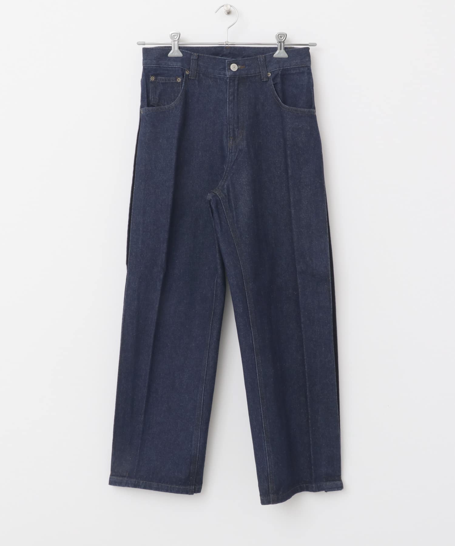 YENN　SIDE PLEATED DENIM INDIGO 34