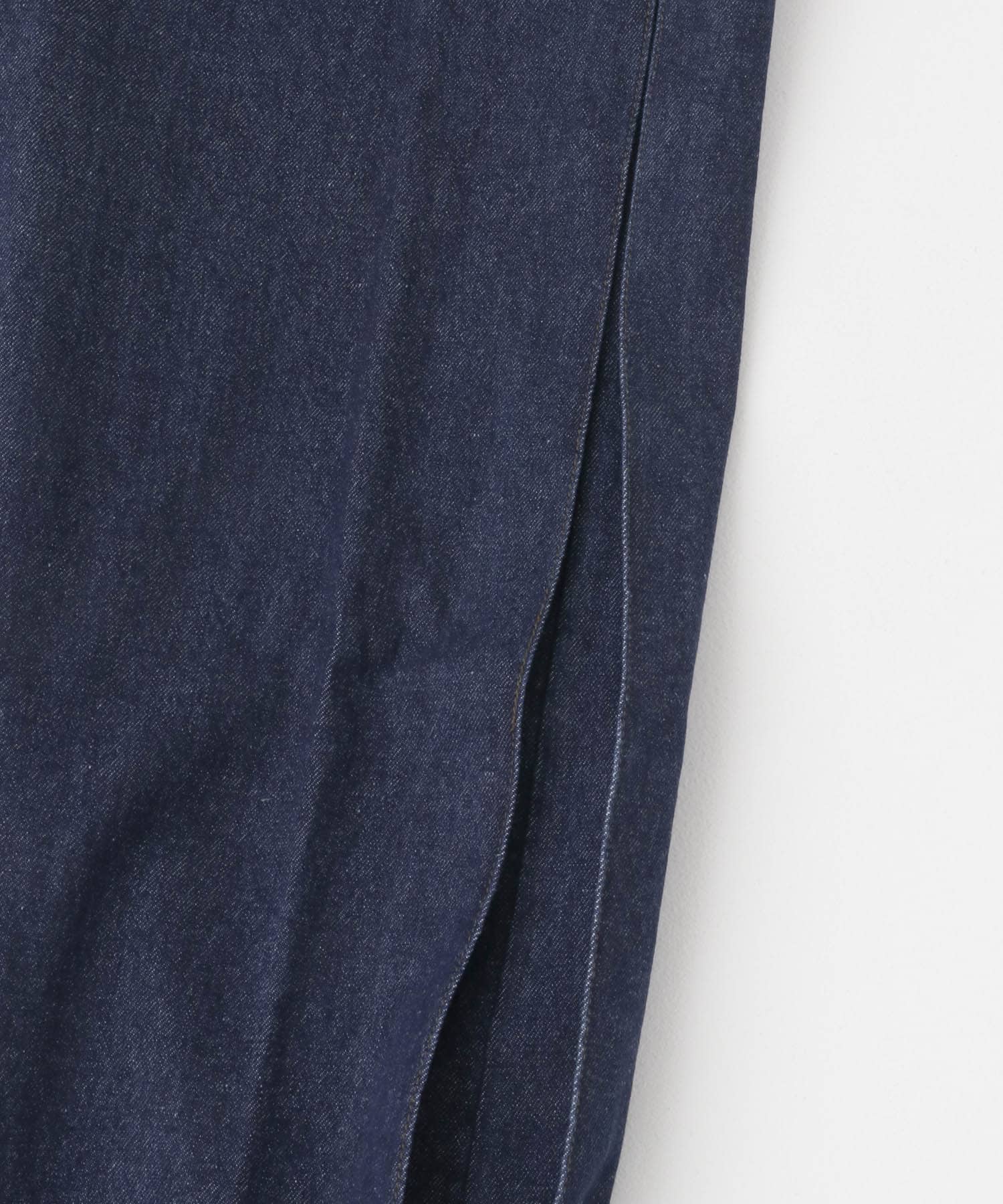 YENN　SIDE PLEATED DENIM INDIGO 34