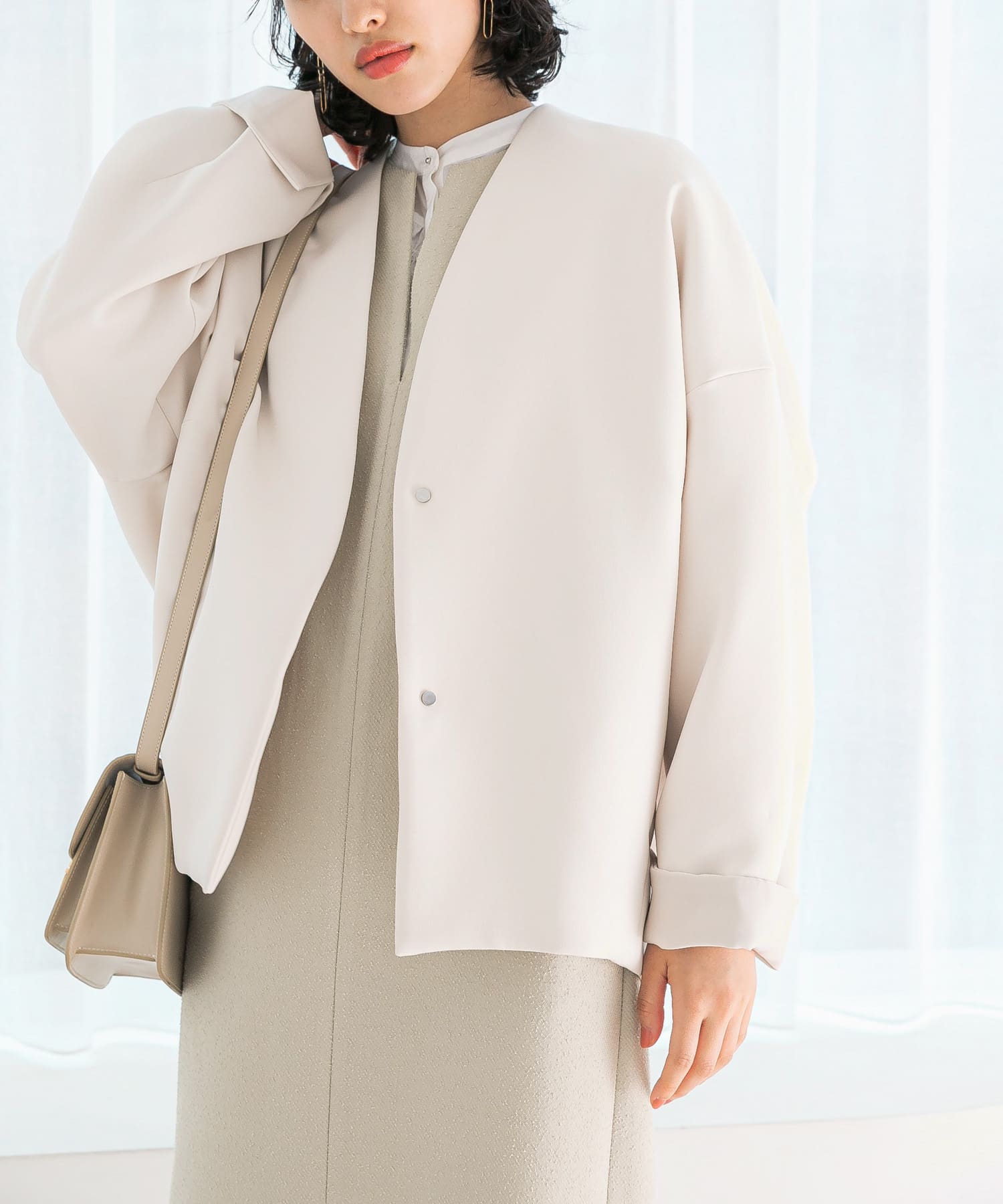 一部別注カラー』ELENDEEK FORM SHORT COAT(FREE NUD): アウター