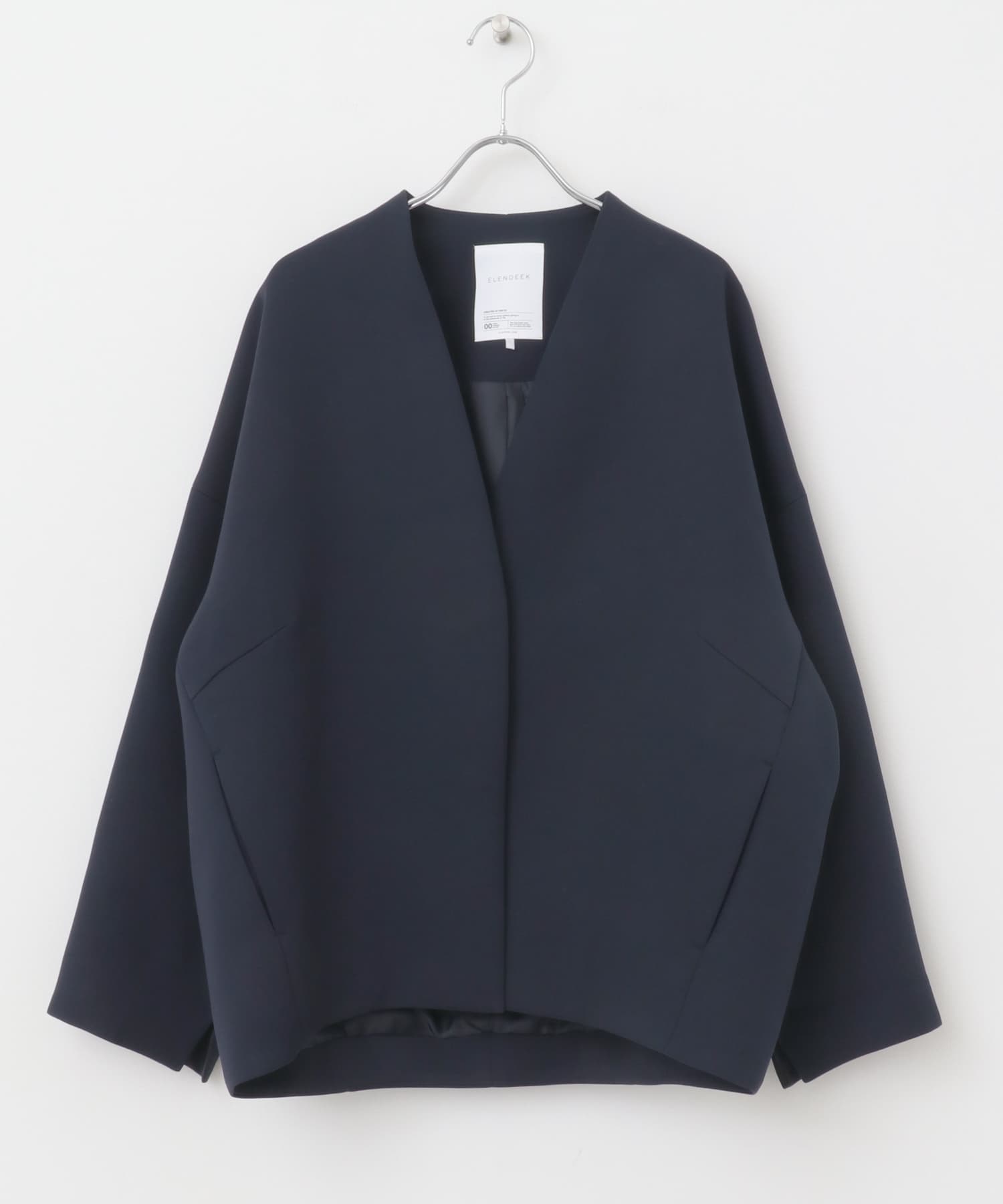 『一部別注カラー』ELENDEEK　FORM SHORT COAT 別注NAVY FREE