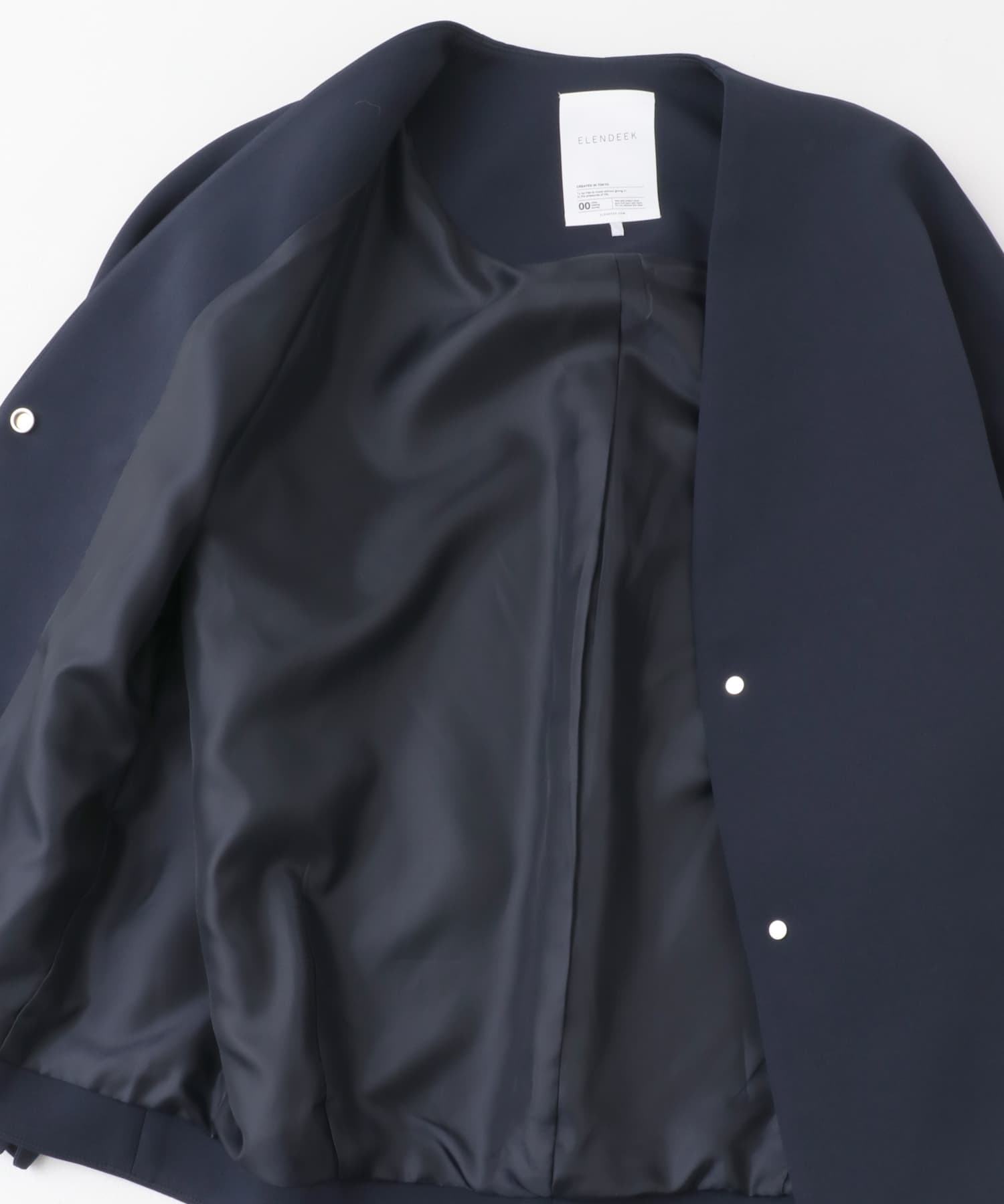 『一部別注カラー』ELENDEEK　FORM SHORT COAT 別注NAVY FREE