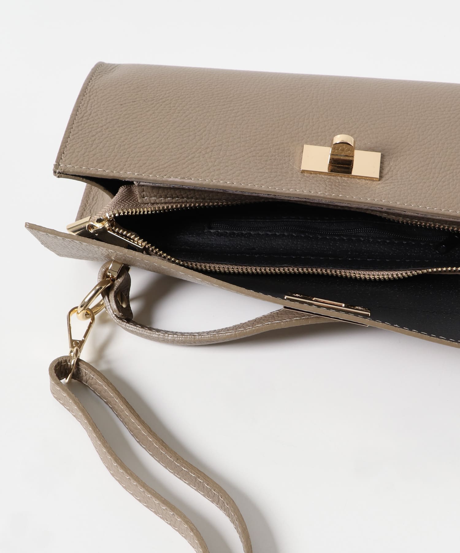 AULENTTI　ワイドショルダーBAG TAUPE -