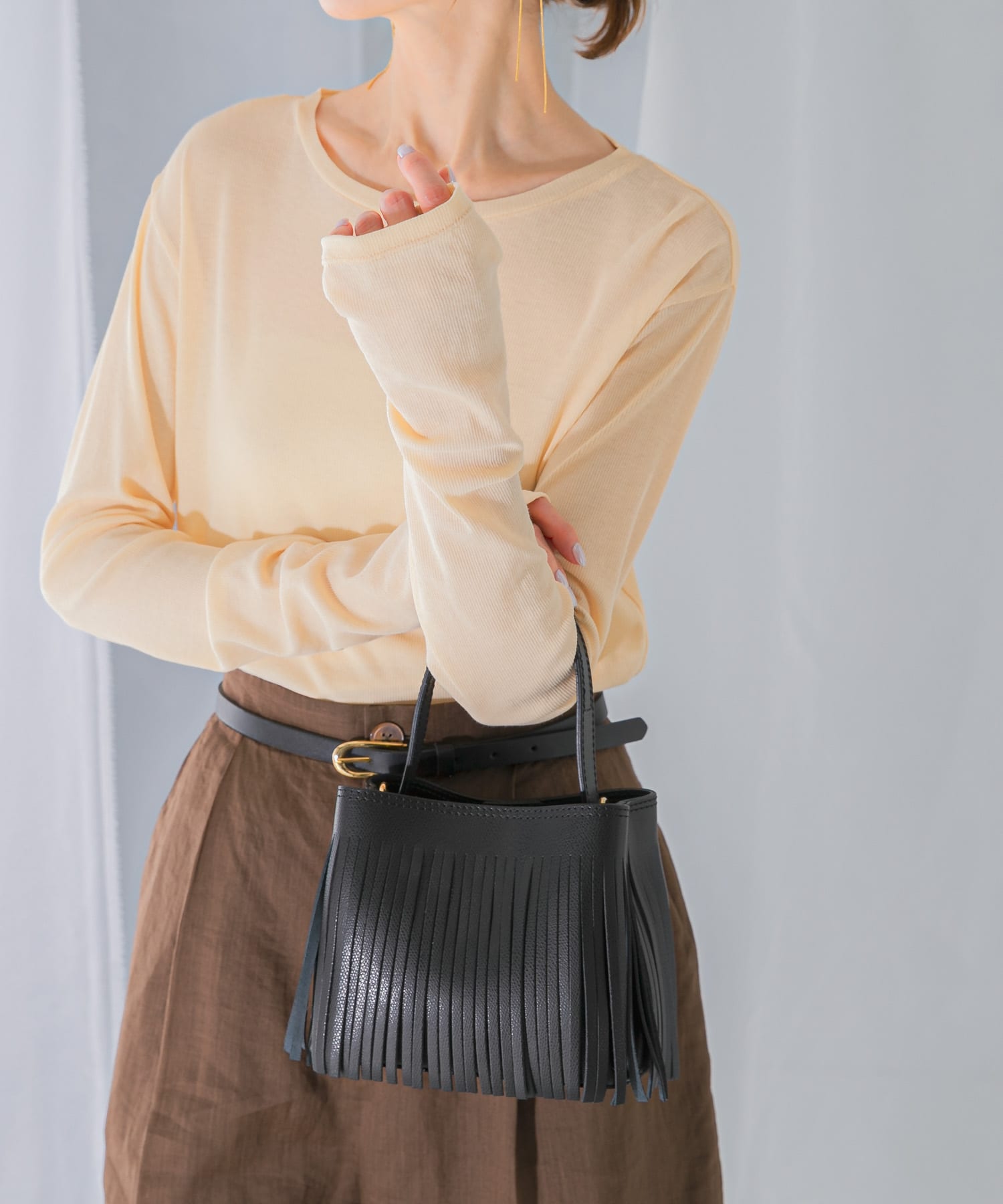 AULENTTI　フリンジBAG NERO -