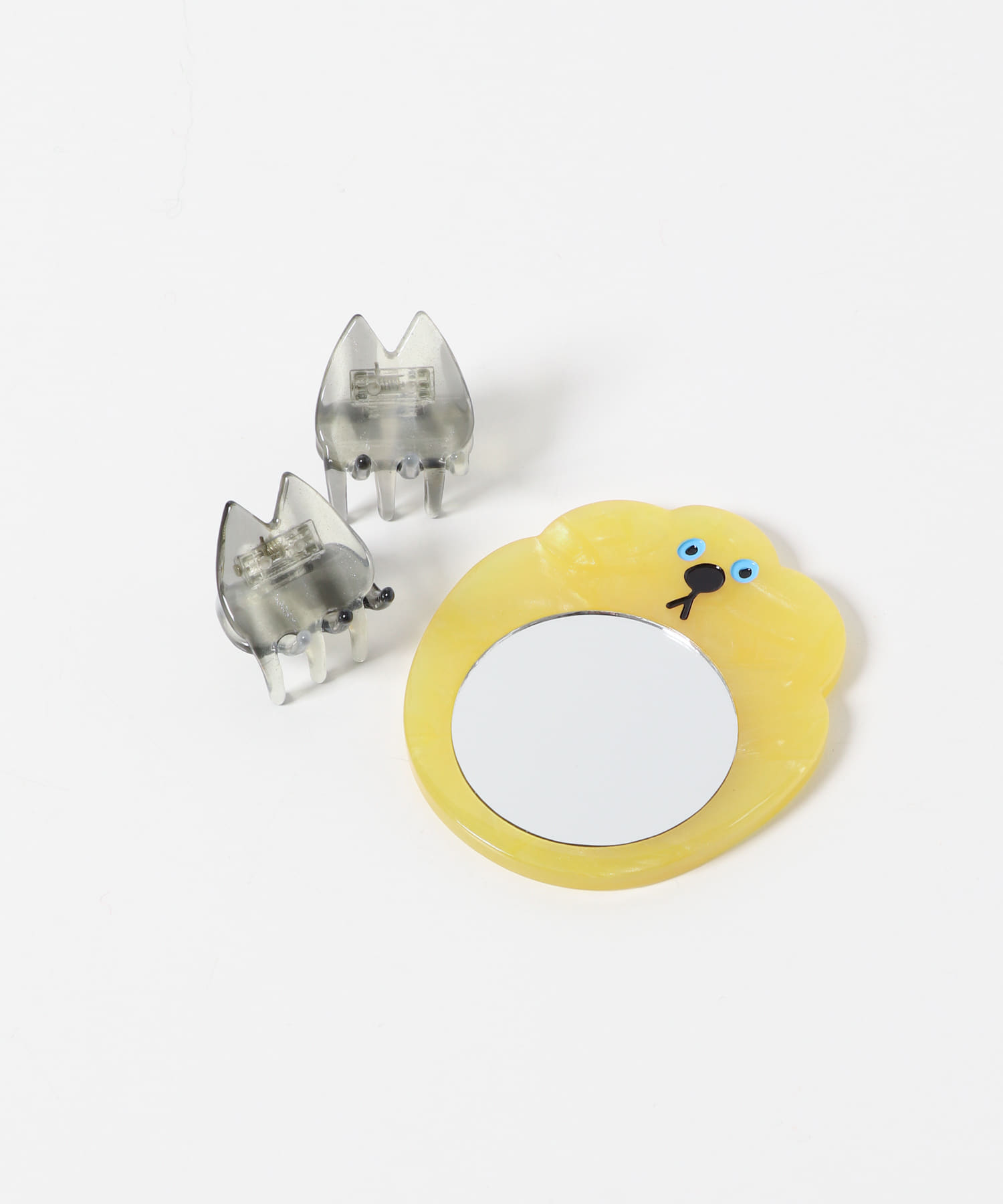 TRESSE　ANIMAL MIRROR&CLIP YELLOW one