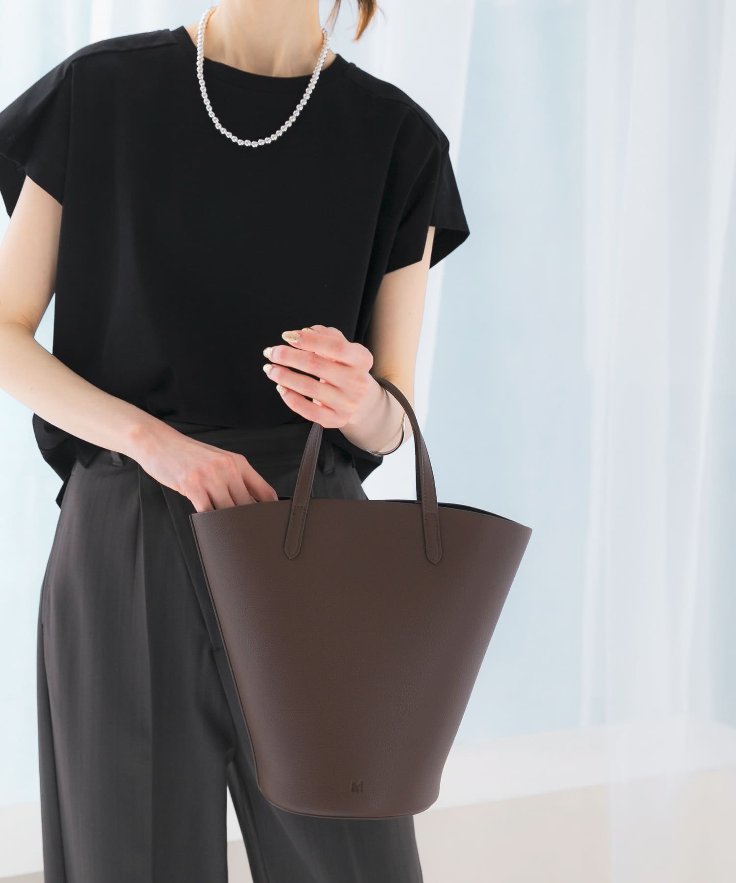 &MyuQ　ERA MINI BAG BROWN -