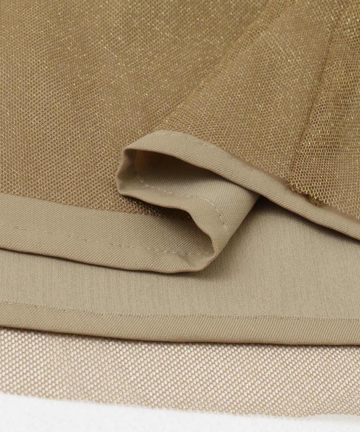 kaene　ラメチュールメロウワンピース browngold 38