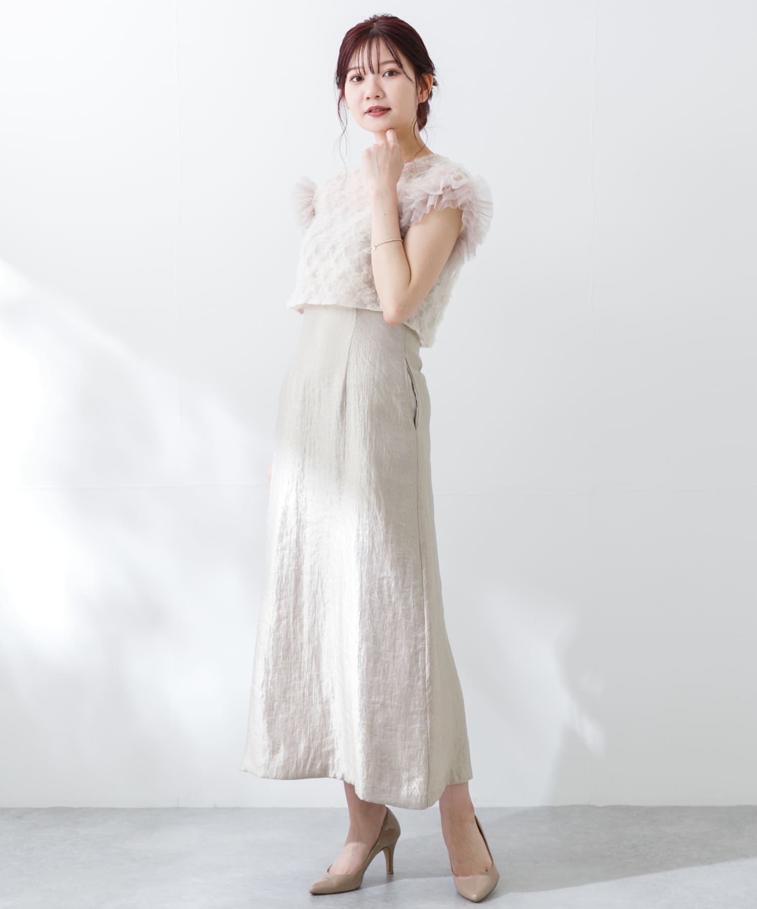 kaene　ボリュームブラウスセットドレス