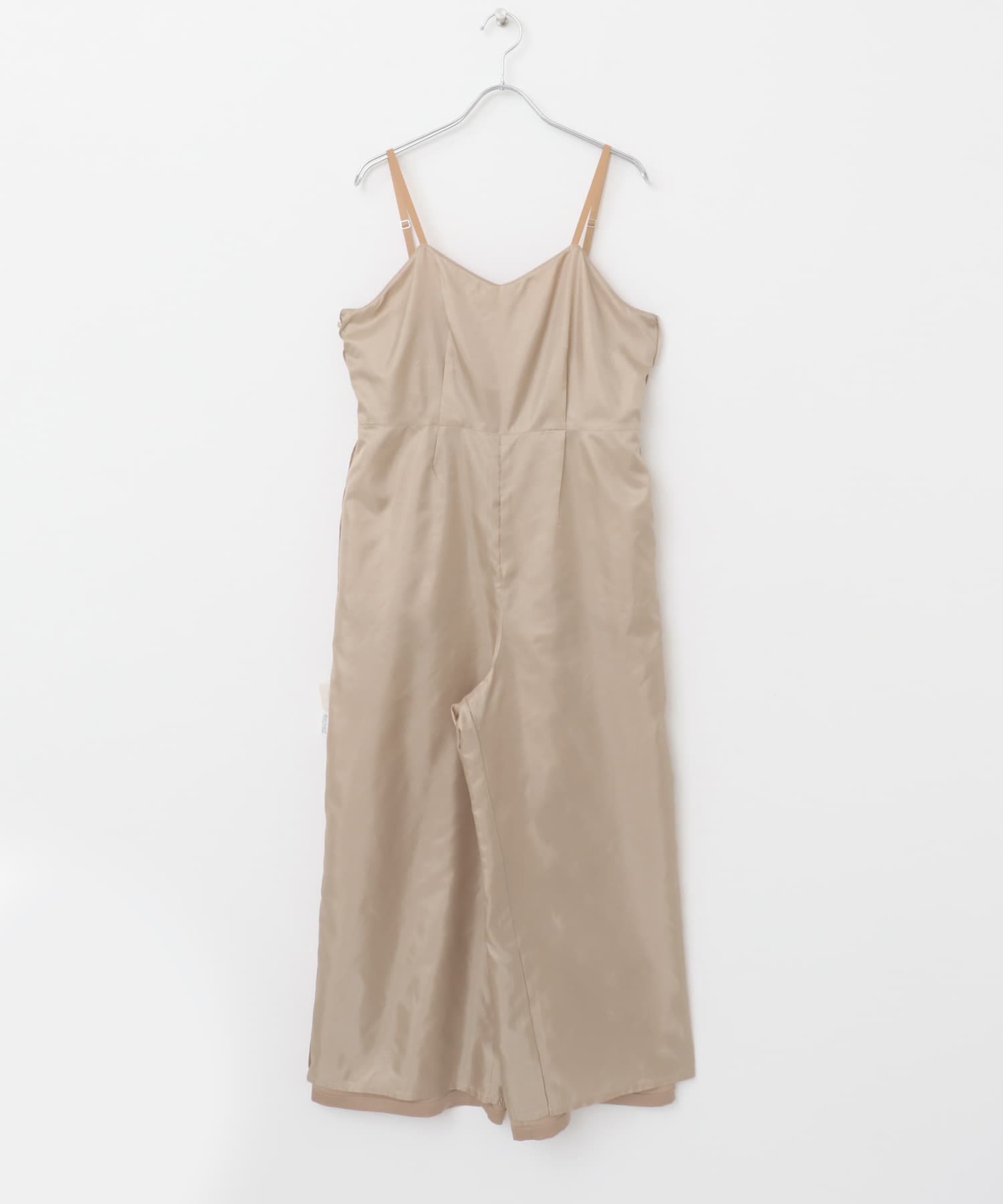 kaene　ドットパイピングオールインワン pinkbeige 38