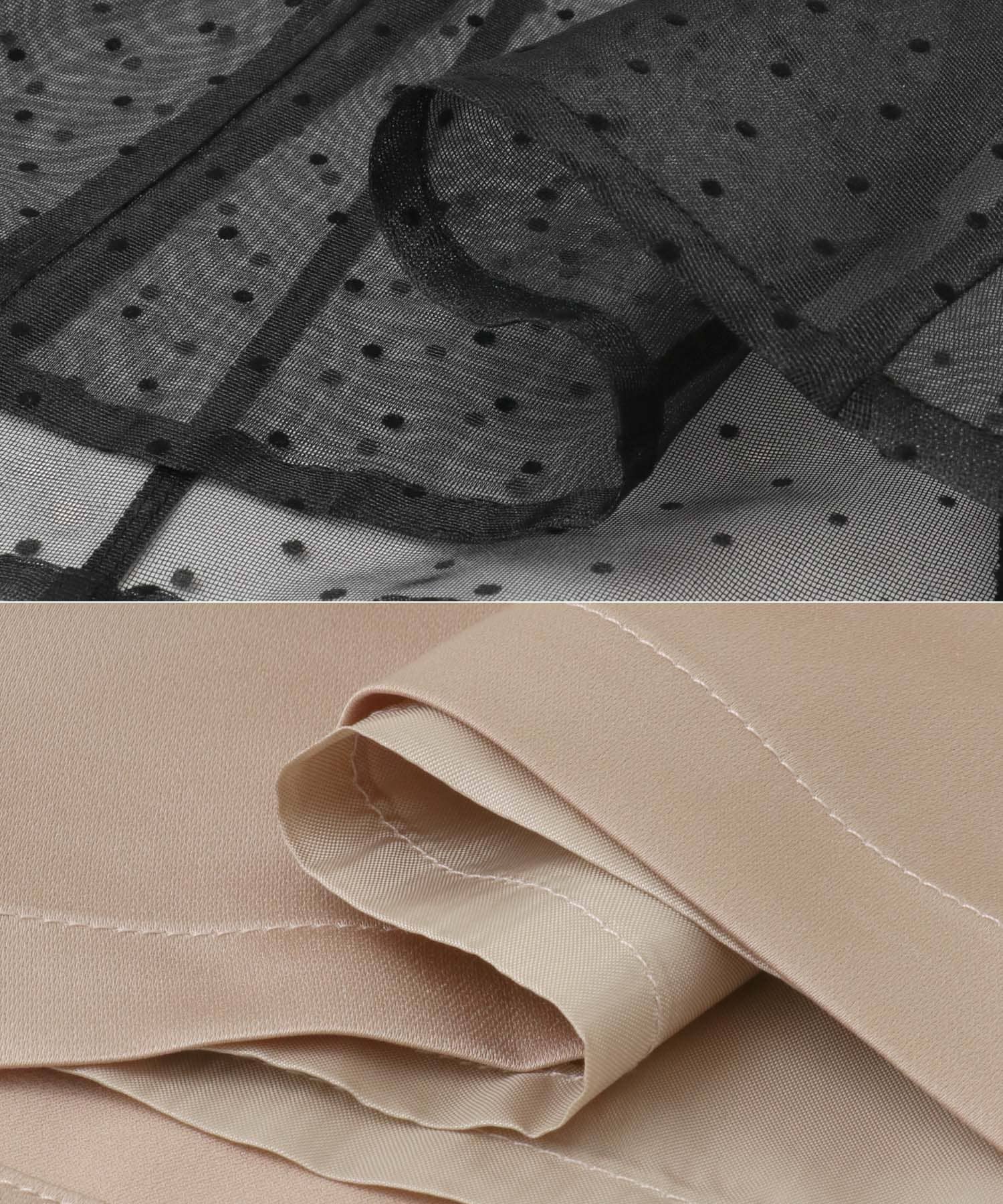 kaene　ドットパイピングオールインワン pinkbeige 38