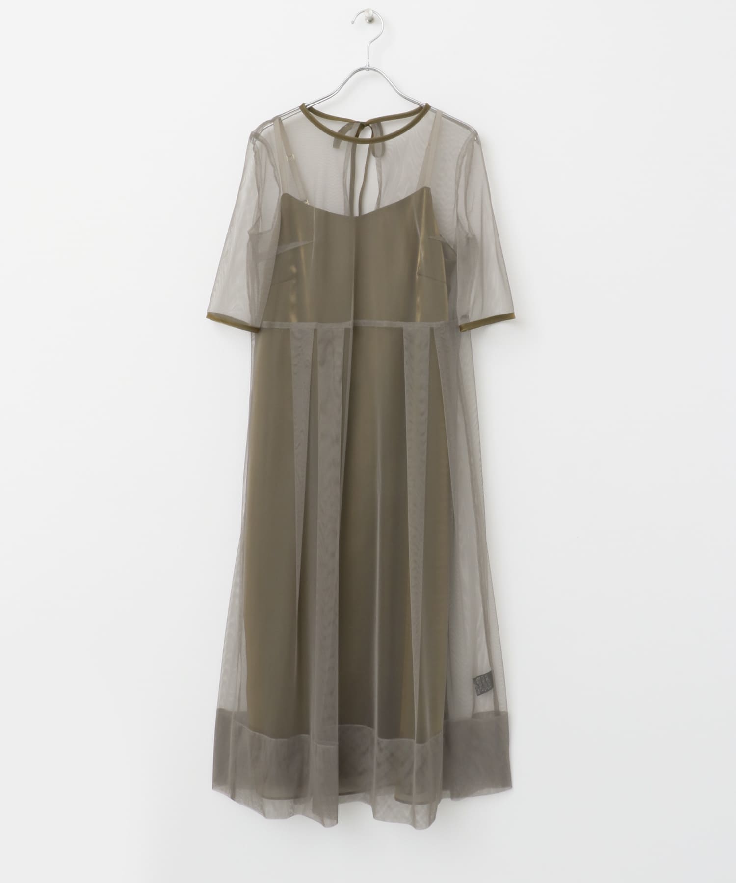kaene シャンブレーキャミドッキングドレス(lo)(36 brown