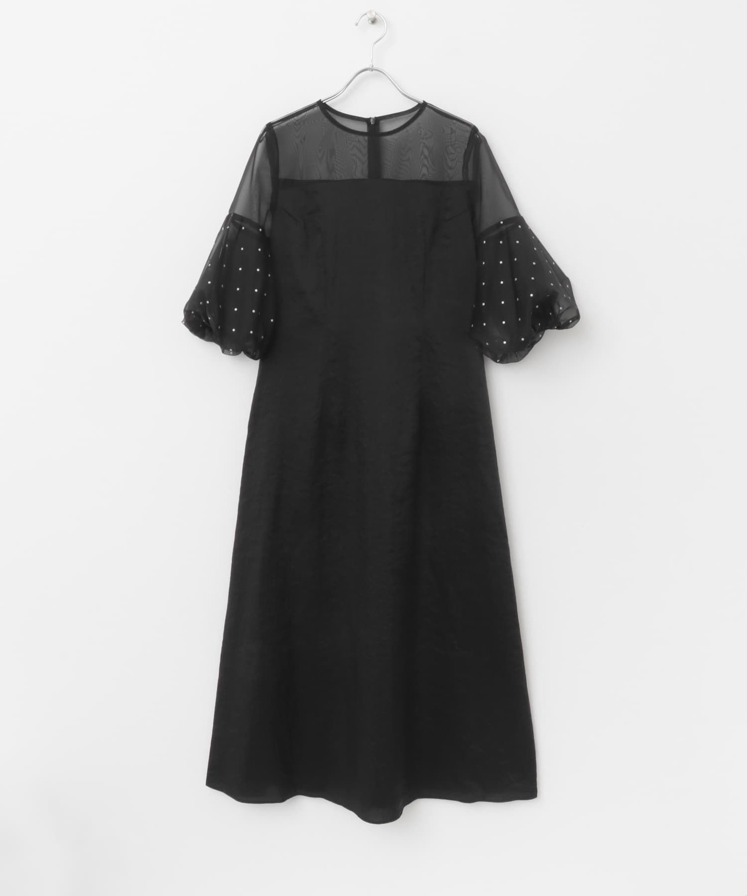 kaene　デザインオーガンミックスドレス