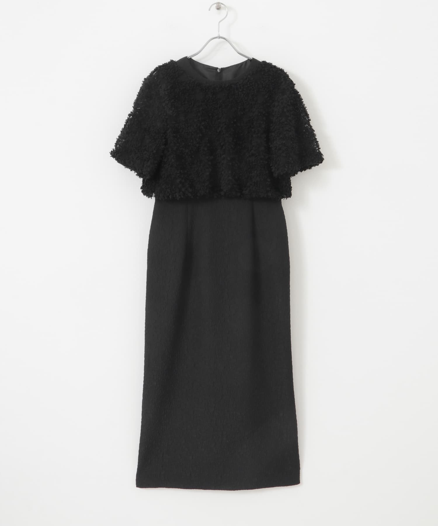 kaene レースフリルドッキングドレス(36 lavender): ドレス