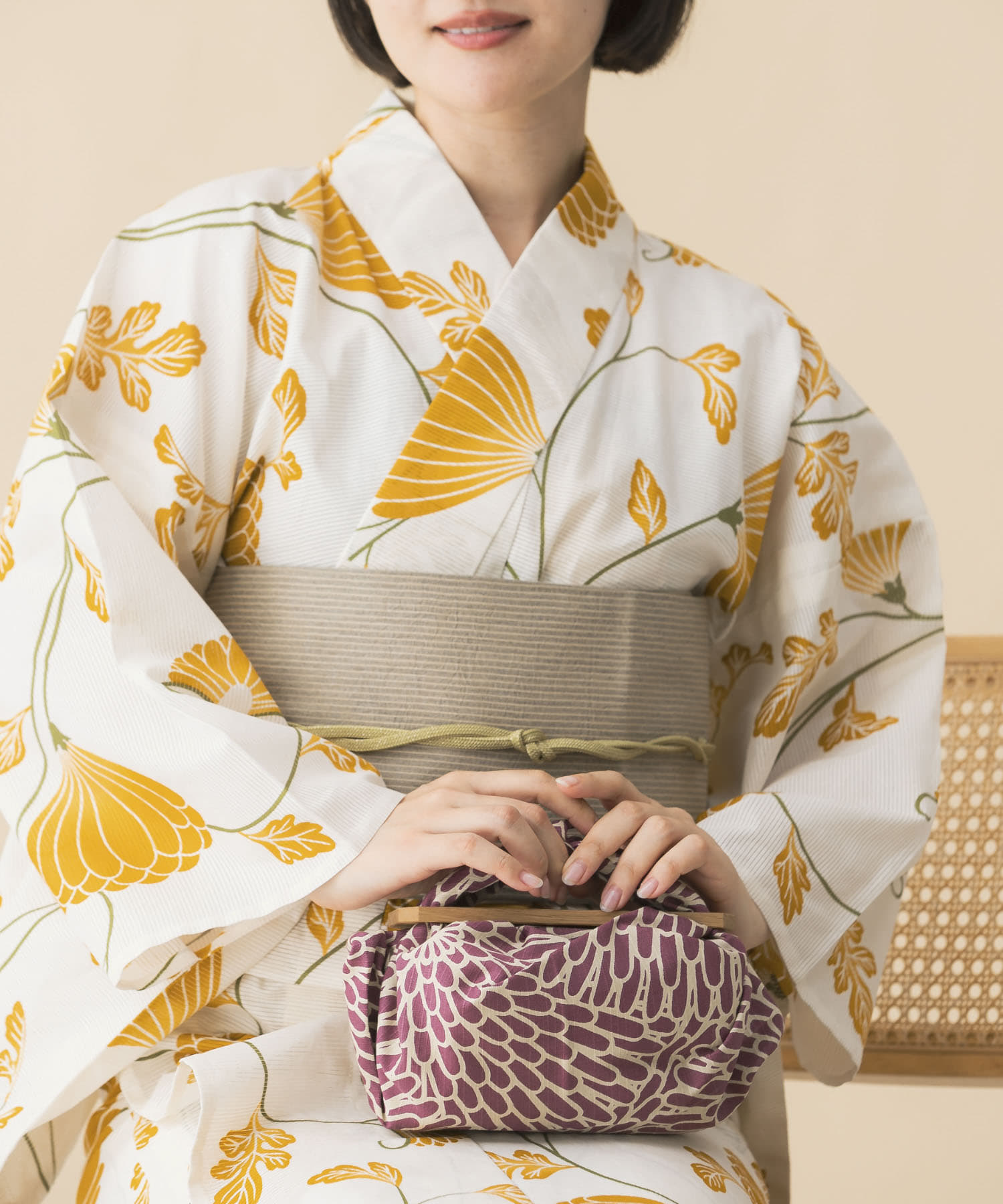 Furoshiki bag 伊砂文様 PURPLE -