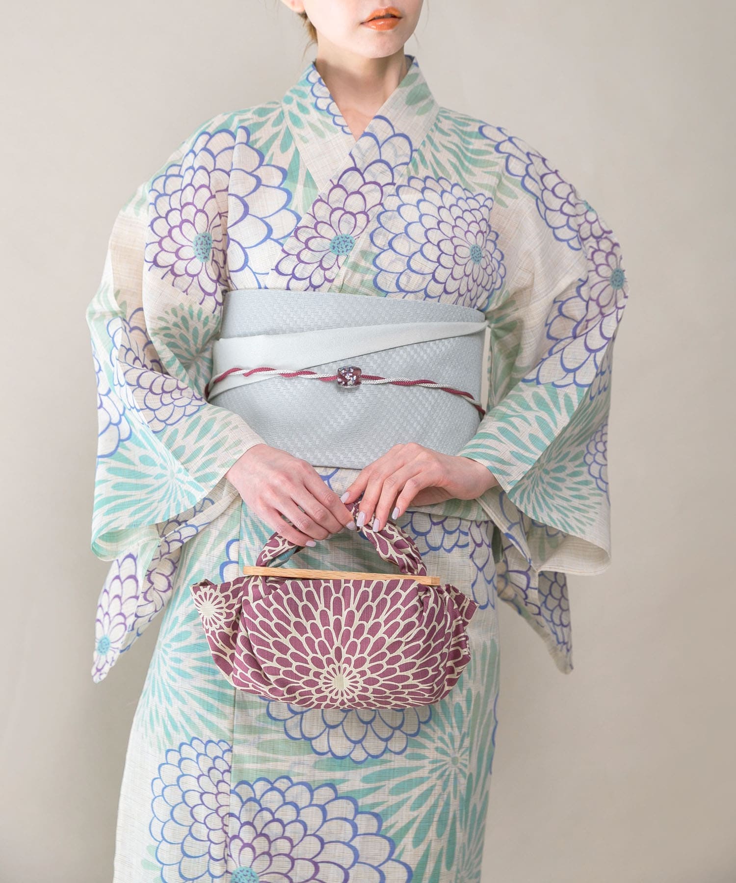 Furoshiki bag 伊砂文様 PURPLE -