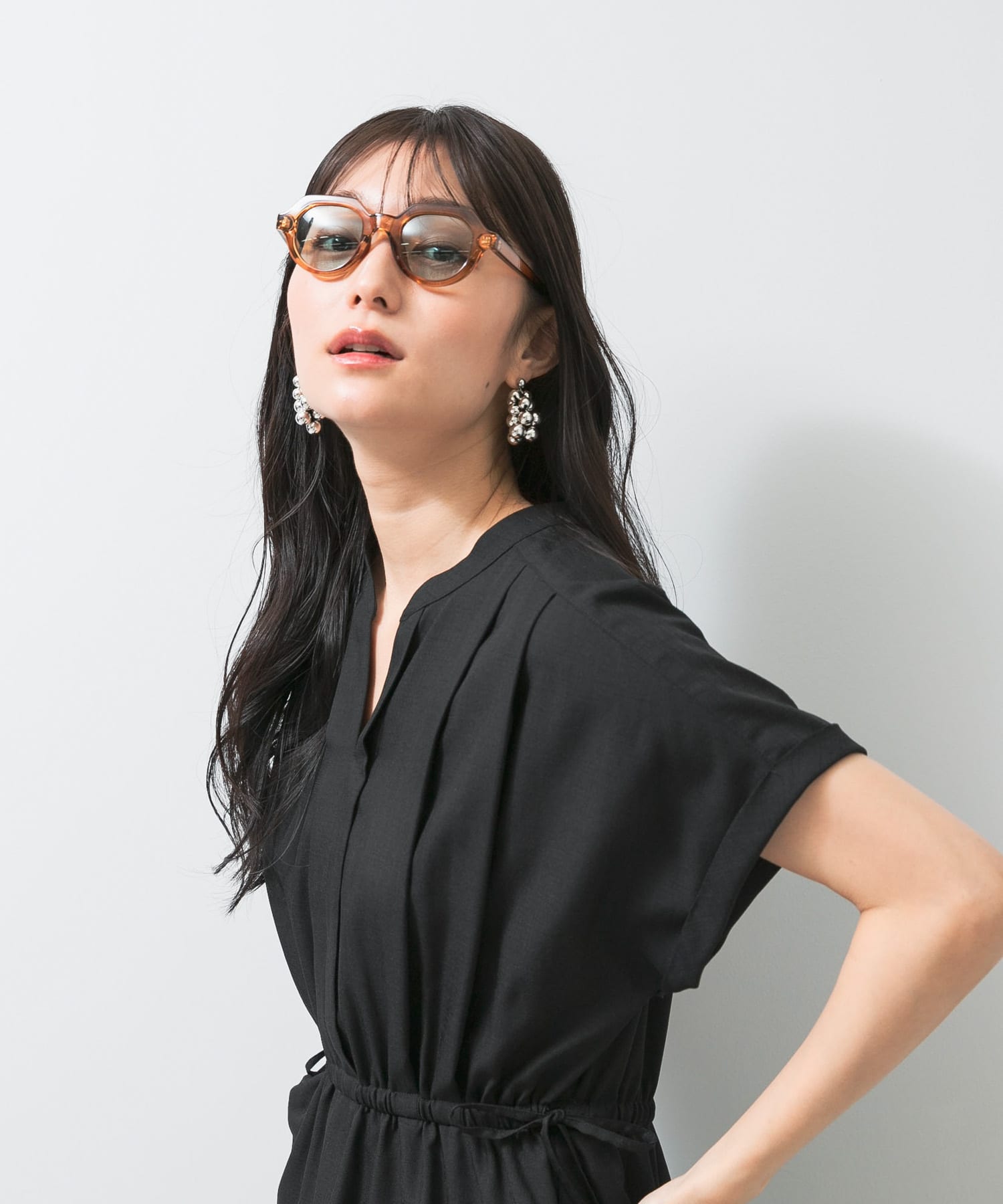ELENDEEK　EDGE FRAME SUNGLASSES BRN -