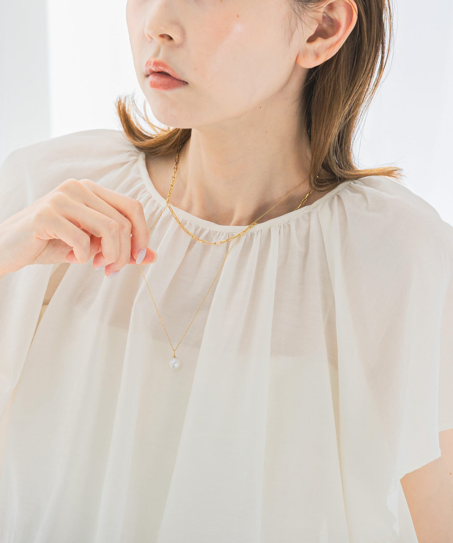 Favorible　Chain Layered Necklace GOLD FREE
