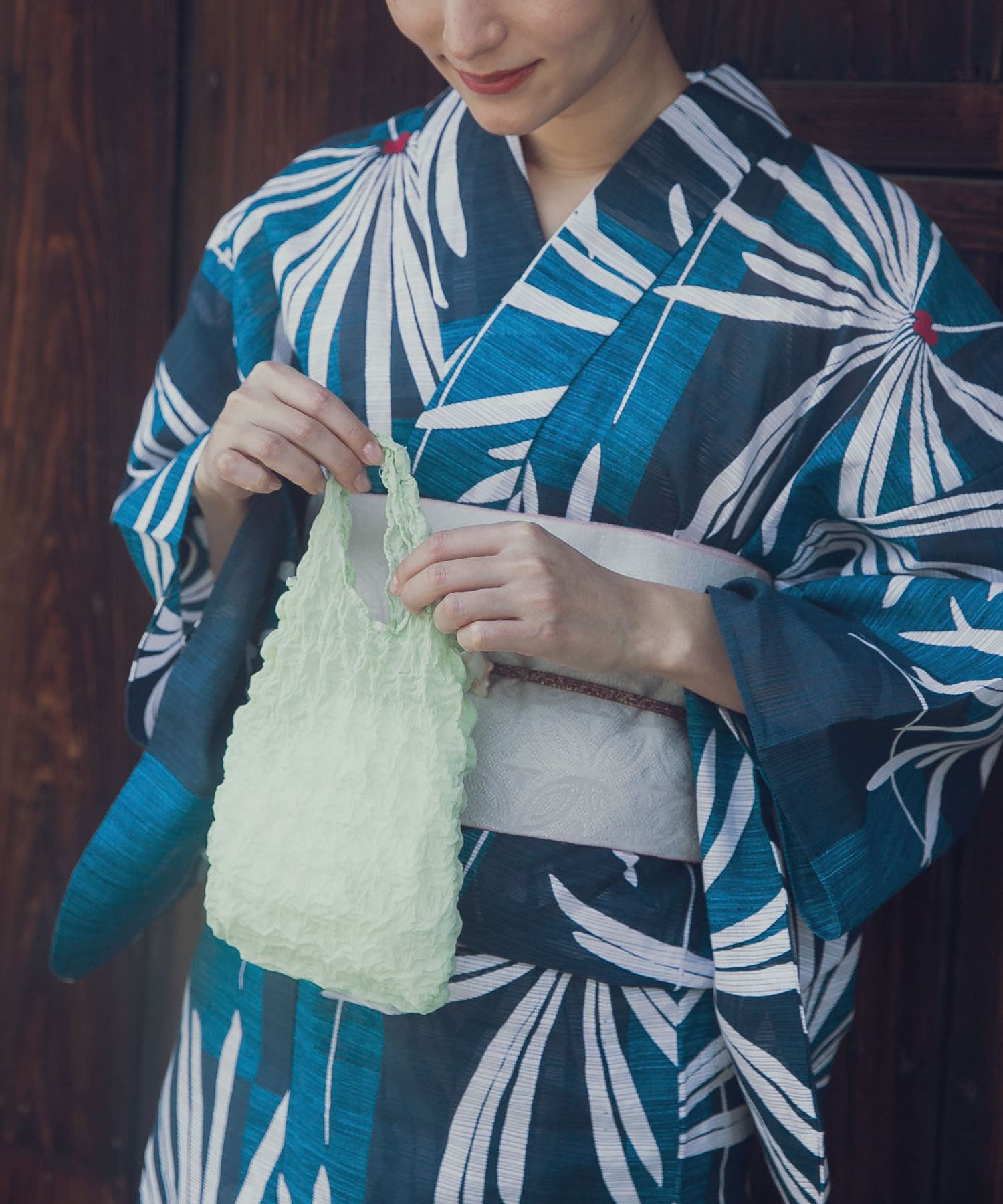 mini shibori bag l.green FREE