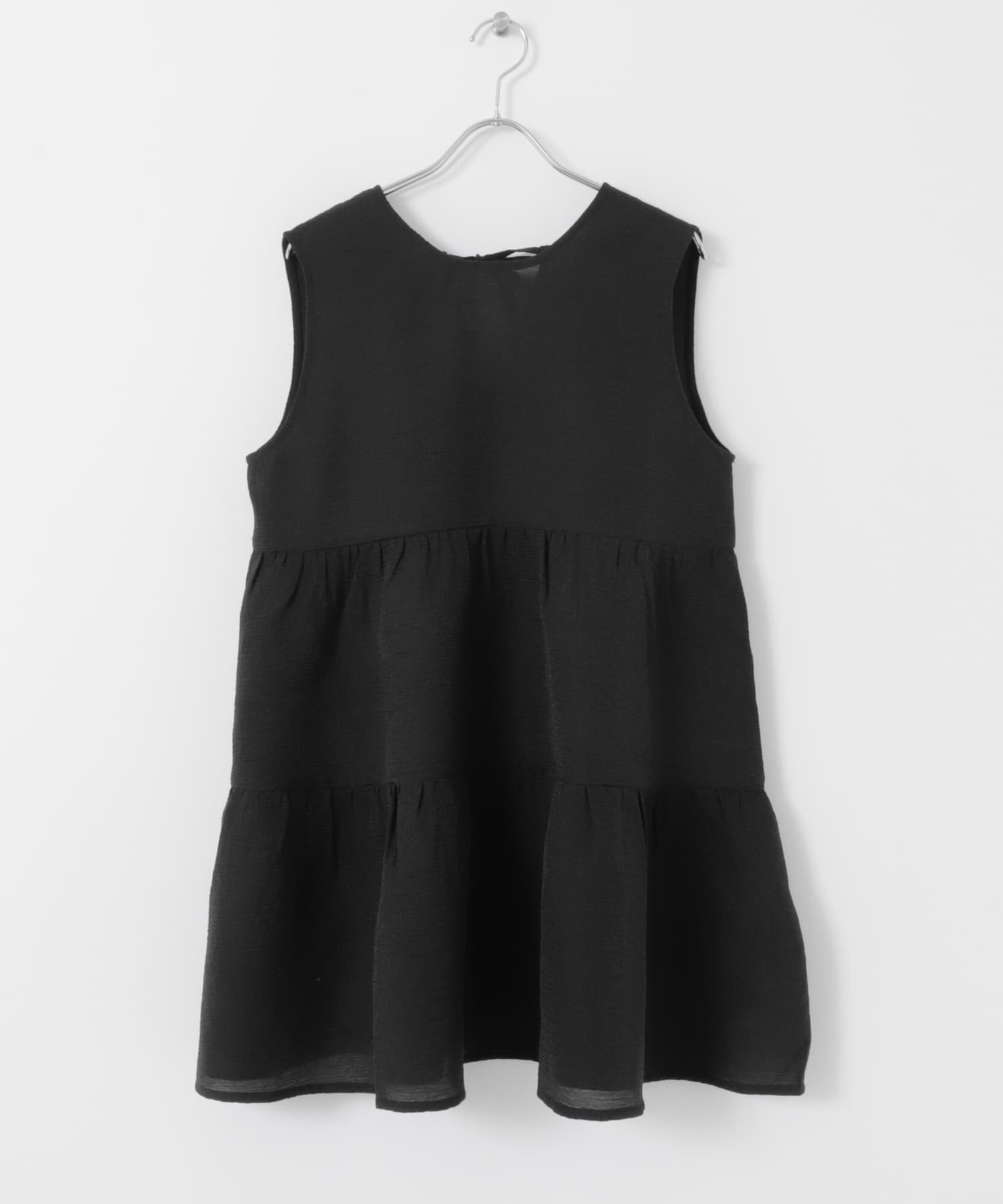 TORRAZZO DONNA　2way tiered tunic BLACK FREE
