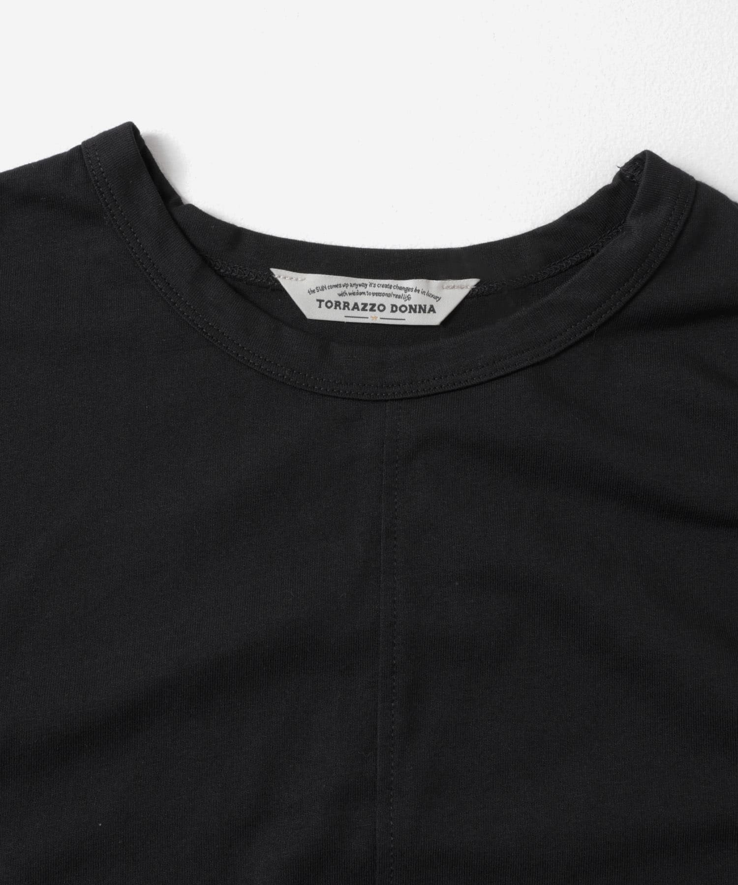 TORRAZZO DONNA　Mesh sleeve T-shirts BLACK FREE