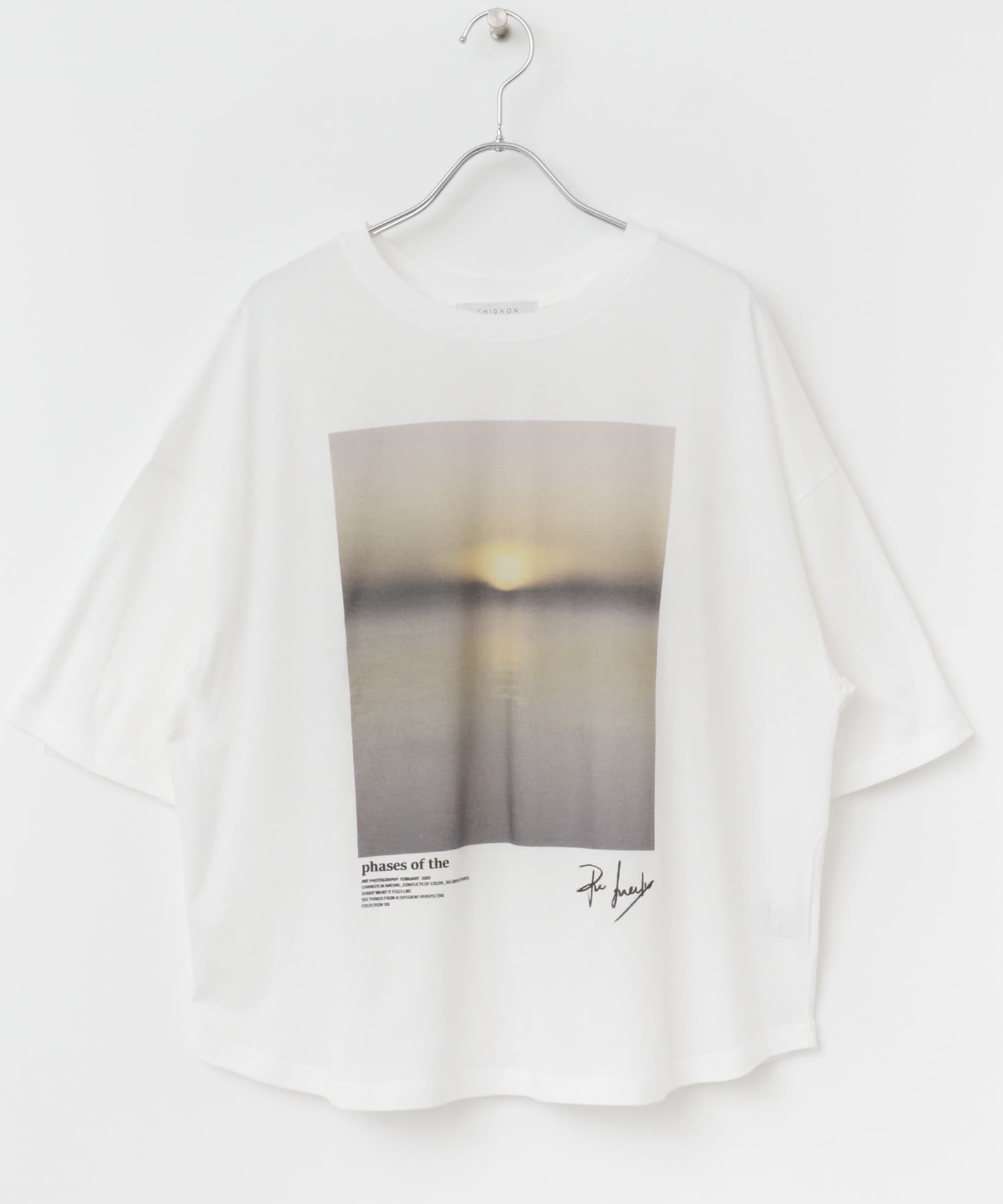 CHIGNON　Photo T-shirts WHITE FREE