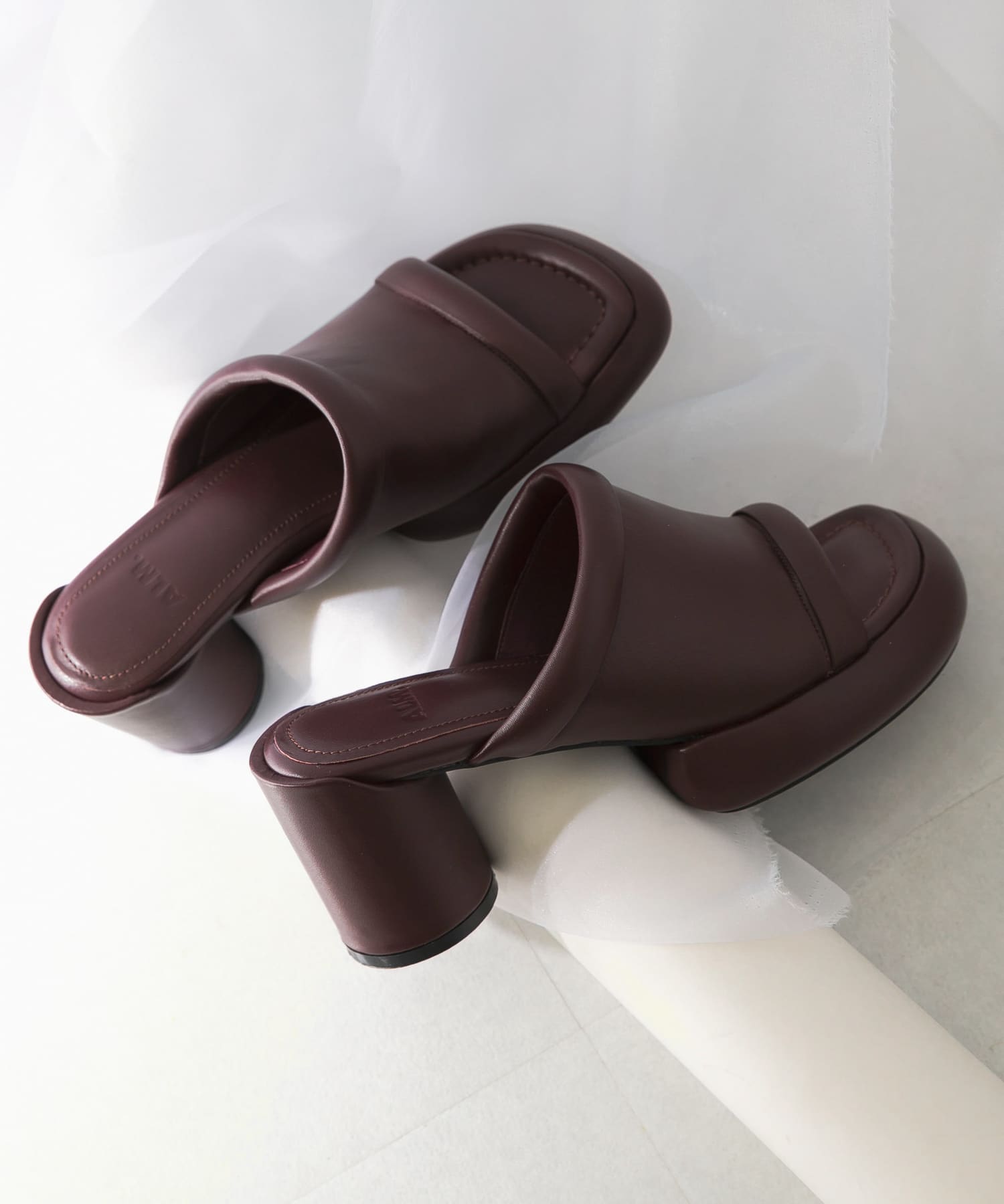 ALM.　CIELO LEATHER SANDALS MAROON 36