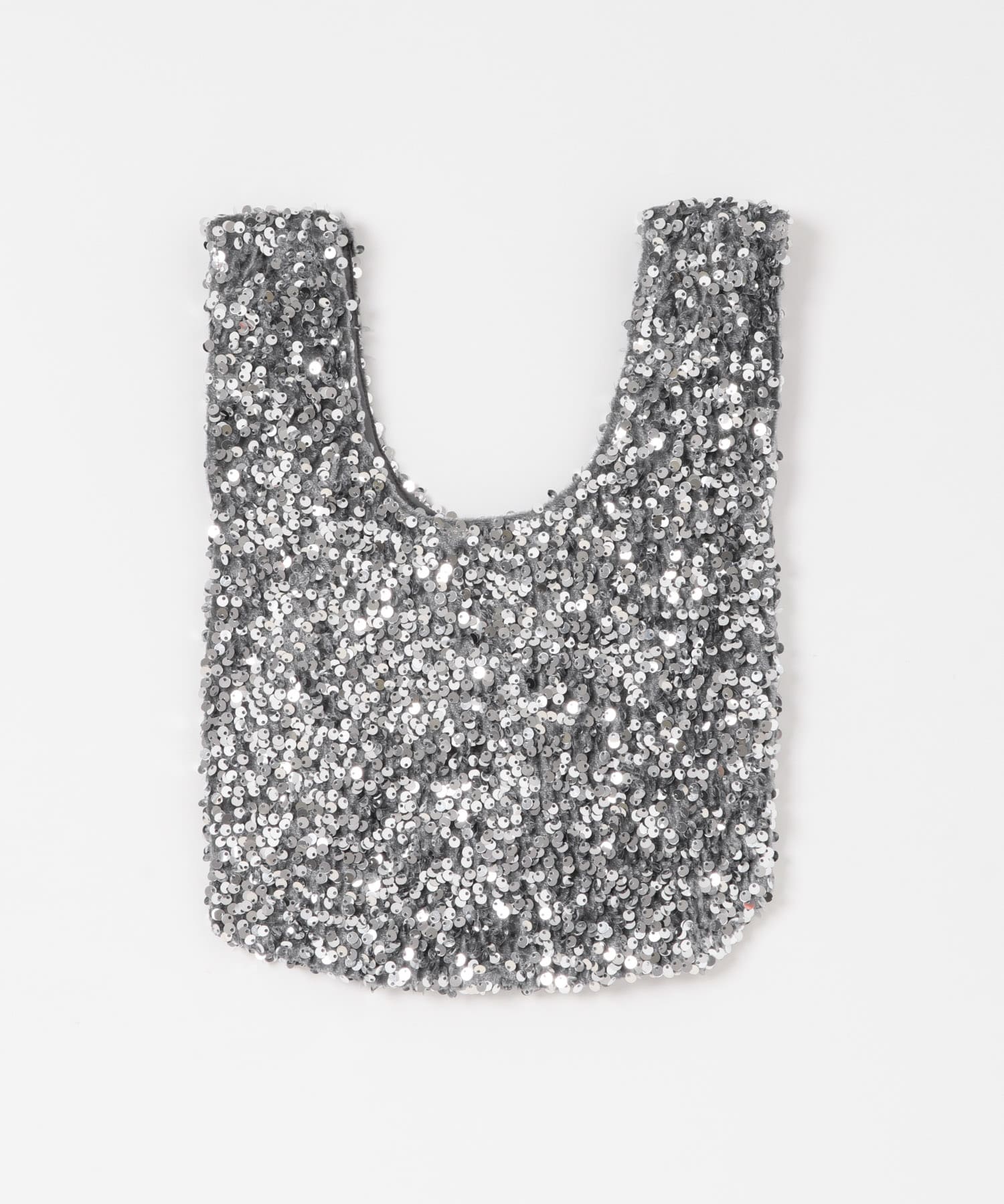 troisiemechaco　スパンコールバッグ silver FREE