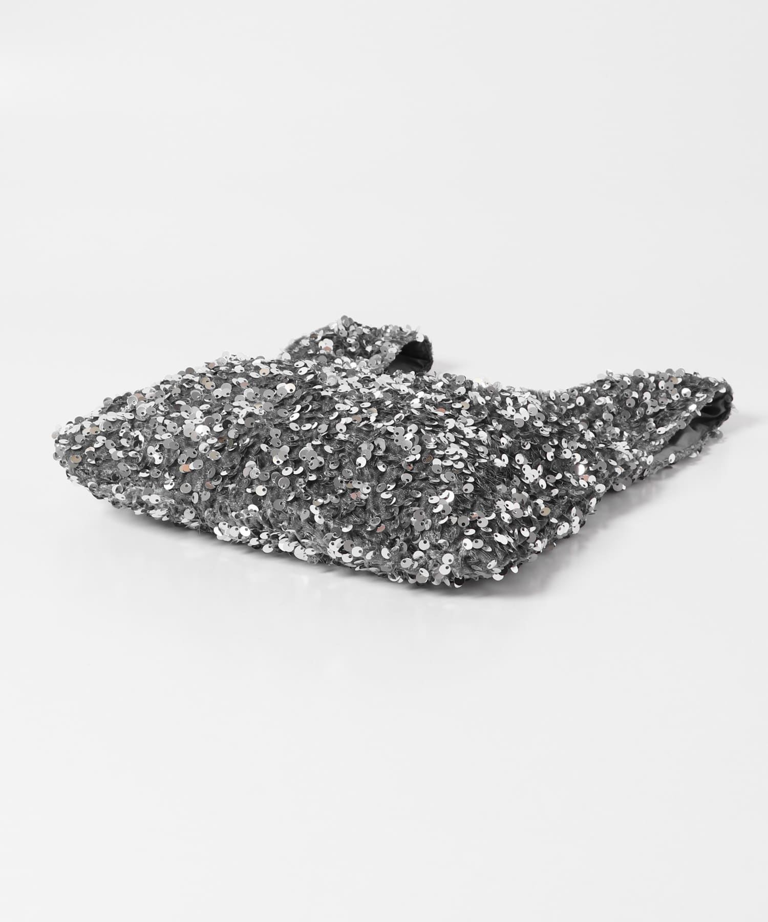 troisiemechaco　スパンコールバッグ silver FREE