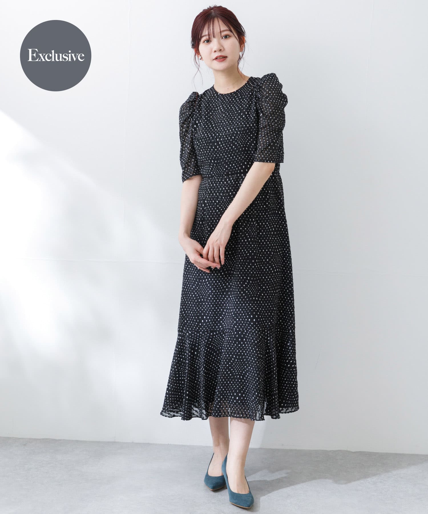 『別注』Chaco×ROSSO　カットジャガードドレス