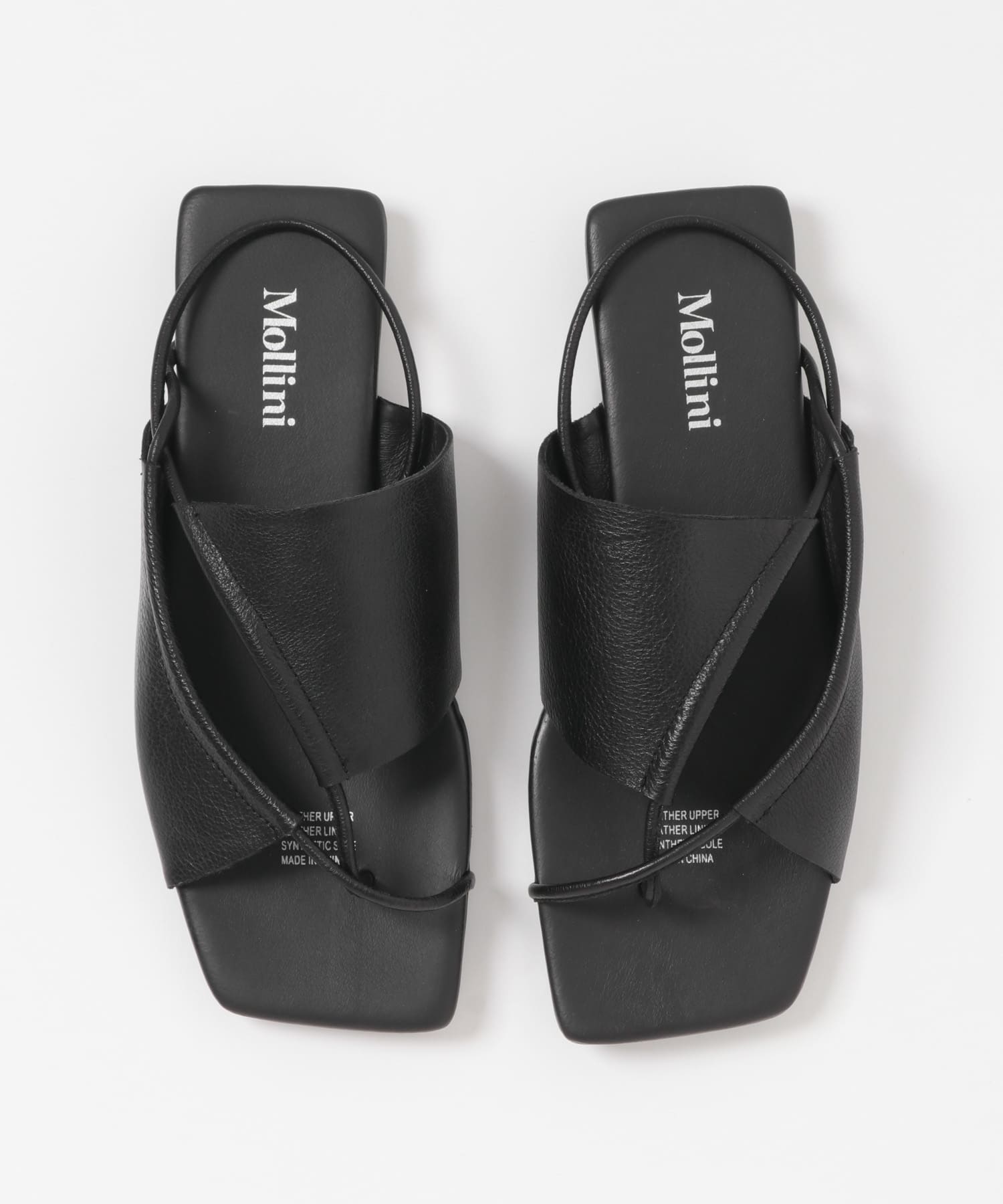 Mollini　クロスフラットサンダル BLACK 36