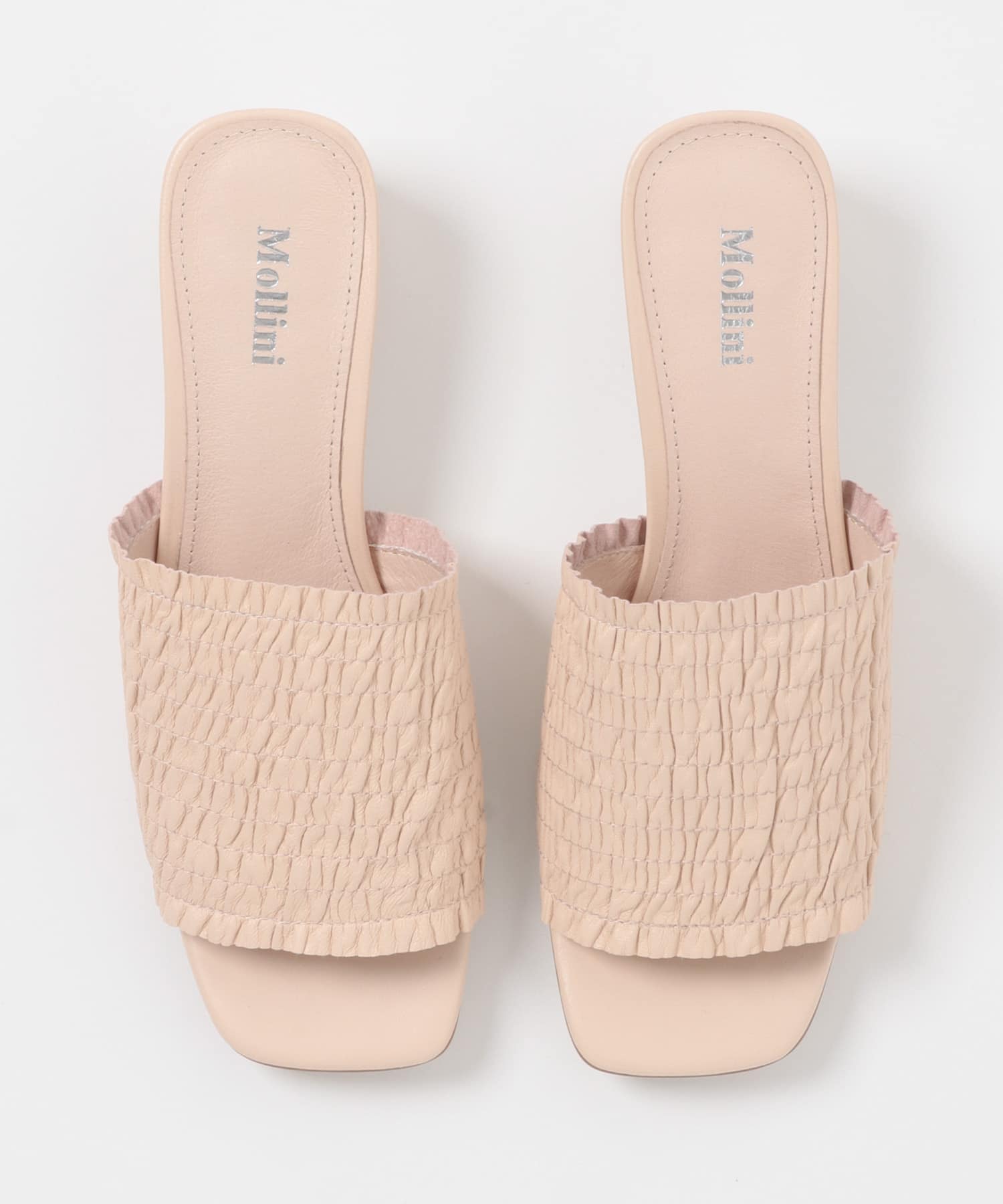 Mollini　ギャザーサンダル NUDE 36