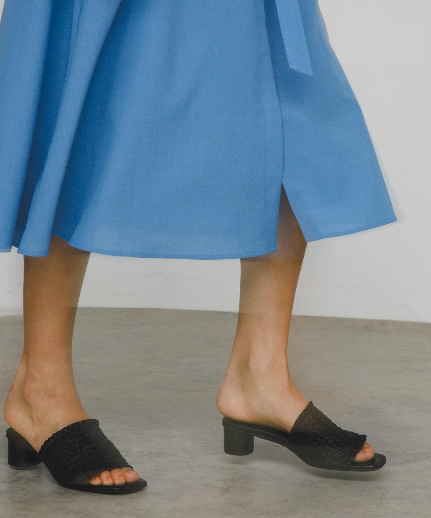 Mollini　ギャザーサンダル BLACK 36