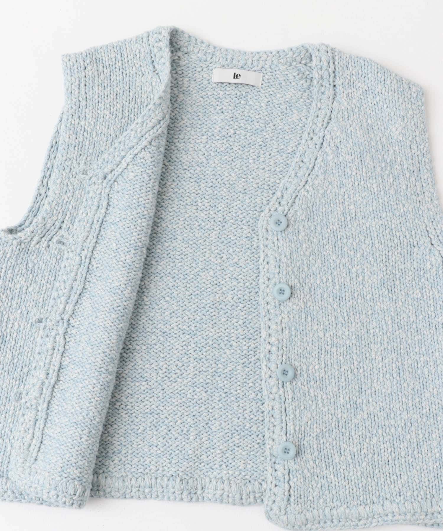 le　BELLE EPOQUE COTTON VEST BLUE FREE